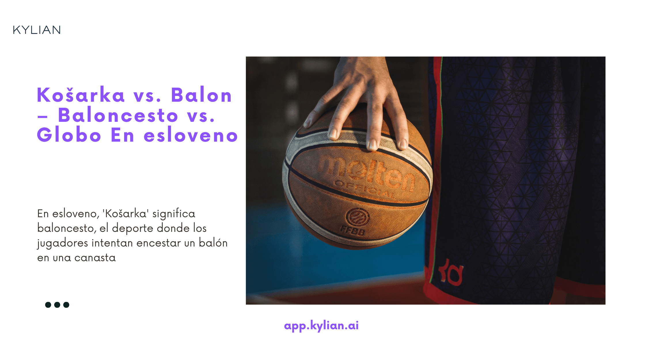 Košarka vs. Balon – Baloncesto vs. Globo En esloveno