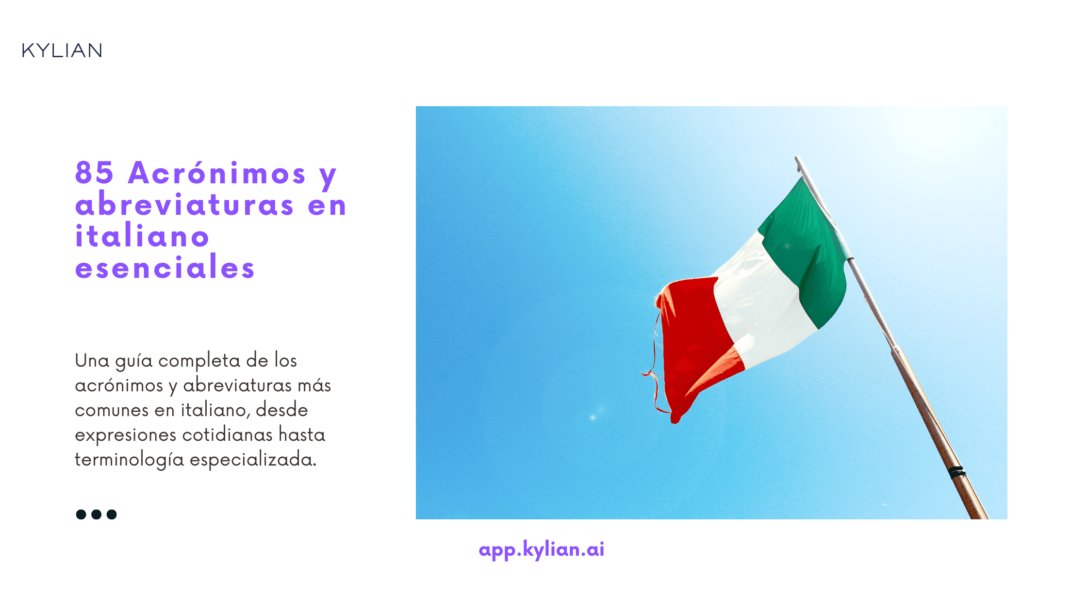 85 Acrónimos y abreviaturas en italiano esenciales