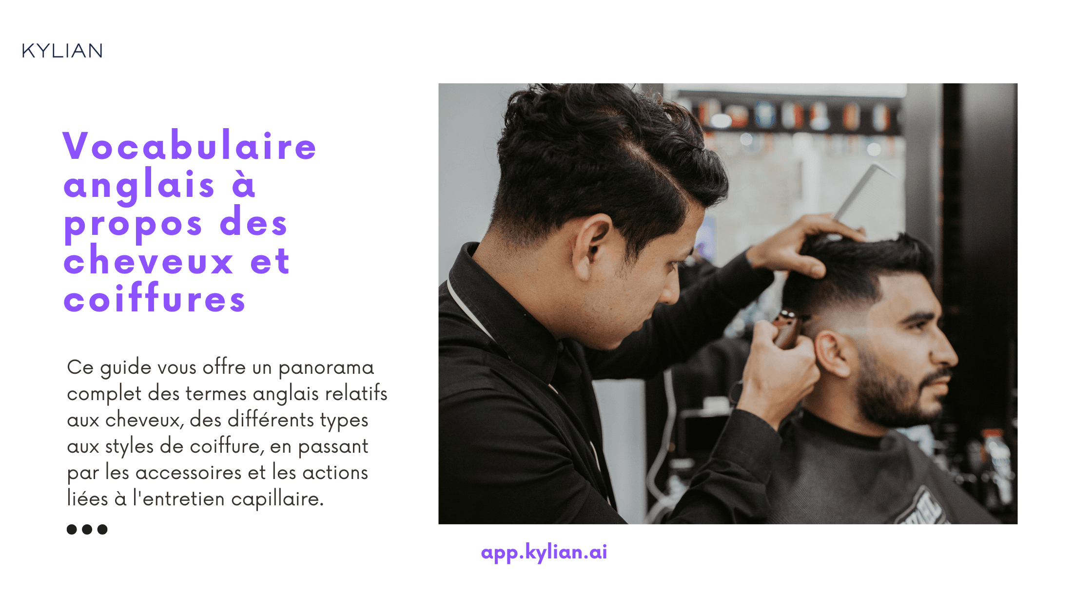 Vocabulaire anglais à propos des cheveux et coiffures