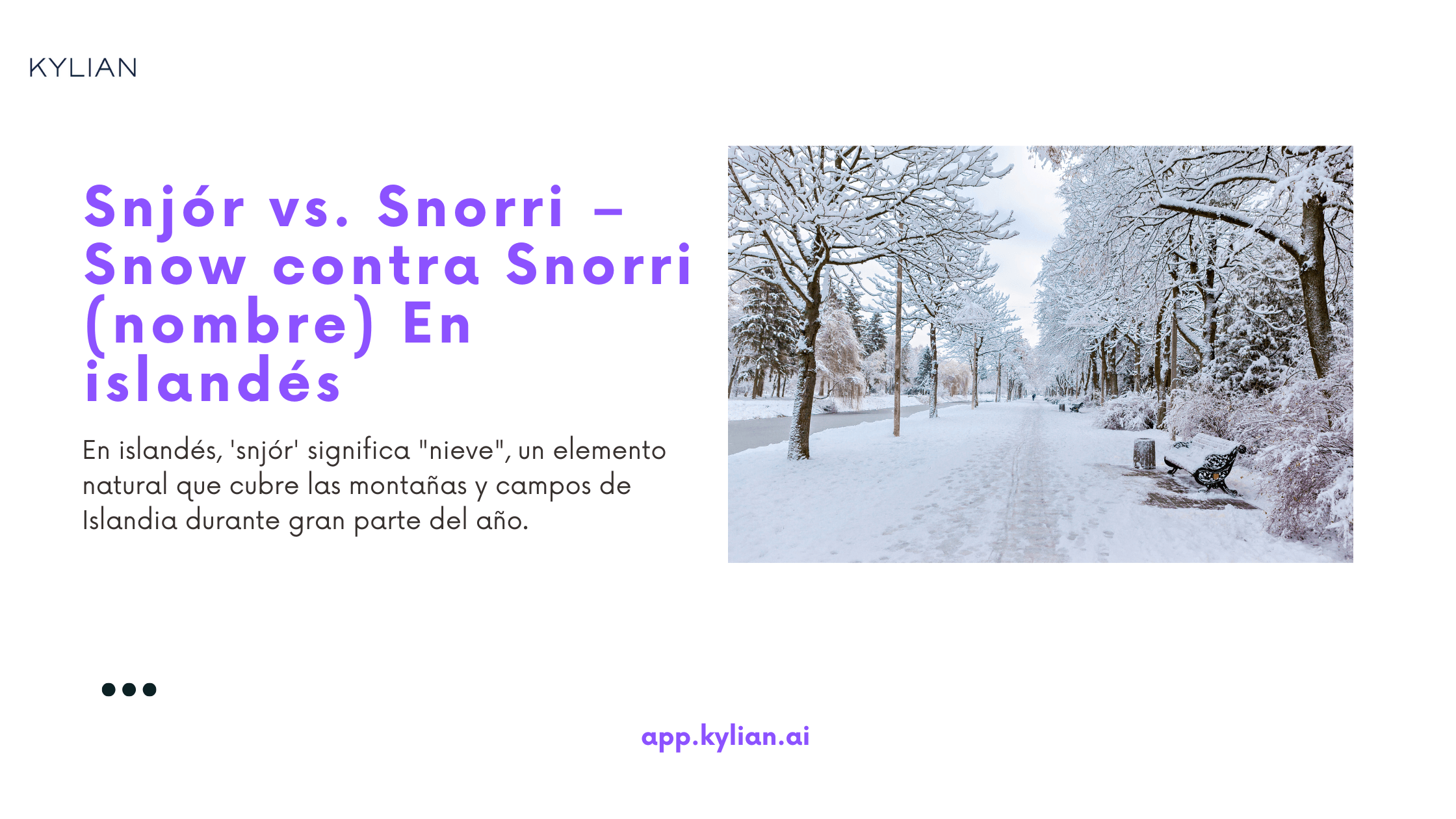 Snjór vs. Snorri – Snow contra Snorri (nombre) En islandés
