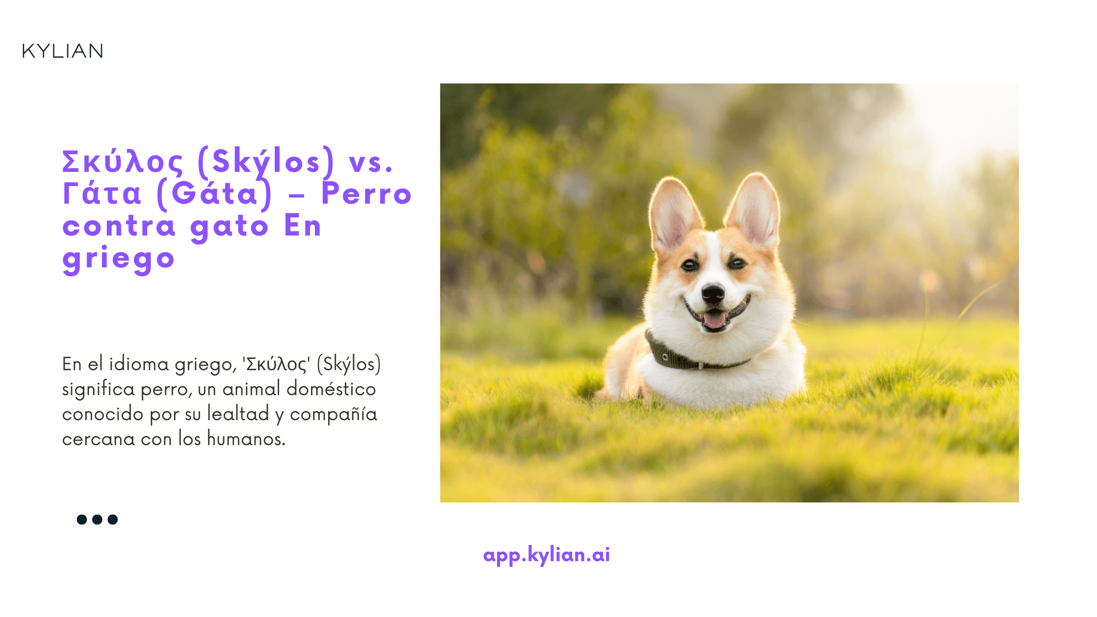 Σκύλος (Skýlos) vs. Γάτα (Gáta) – Perro contra gato En griego