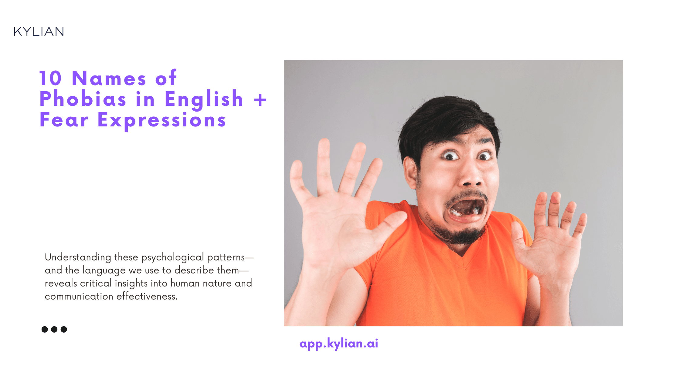 10 Names of Phobias in English + Fear Expressions