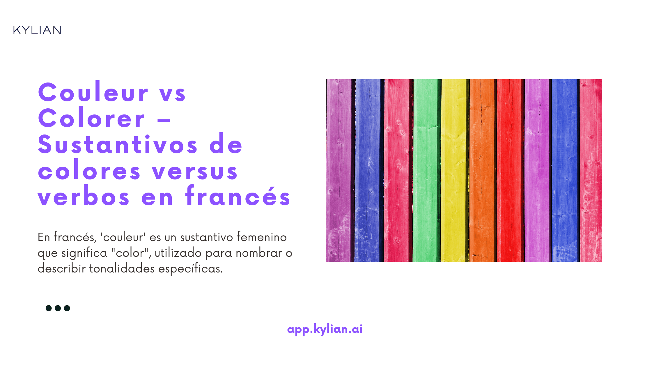 Couleur vs Colorer – Sustantivos de colores versus verbos en francés