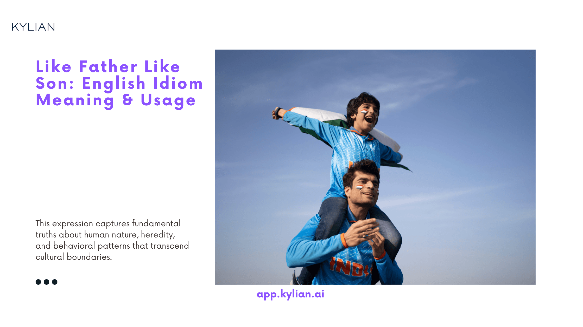 Like Father Like Son: English Idiom Meaning & Usage