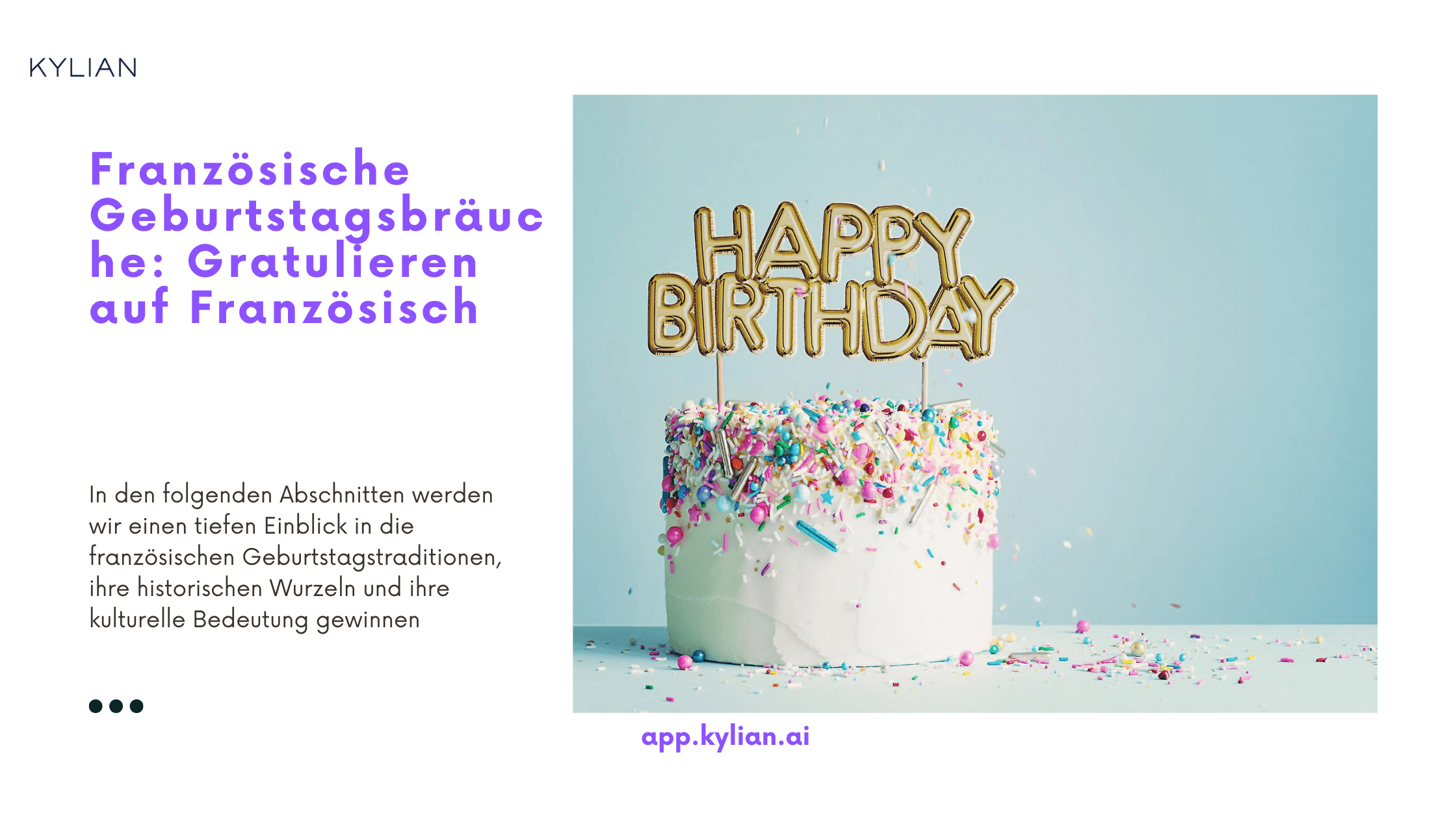 Französische Geburtstagsbräuche: Gratulieren auf Französisch