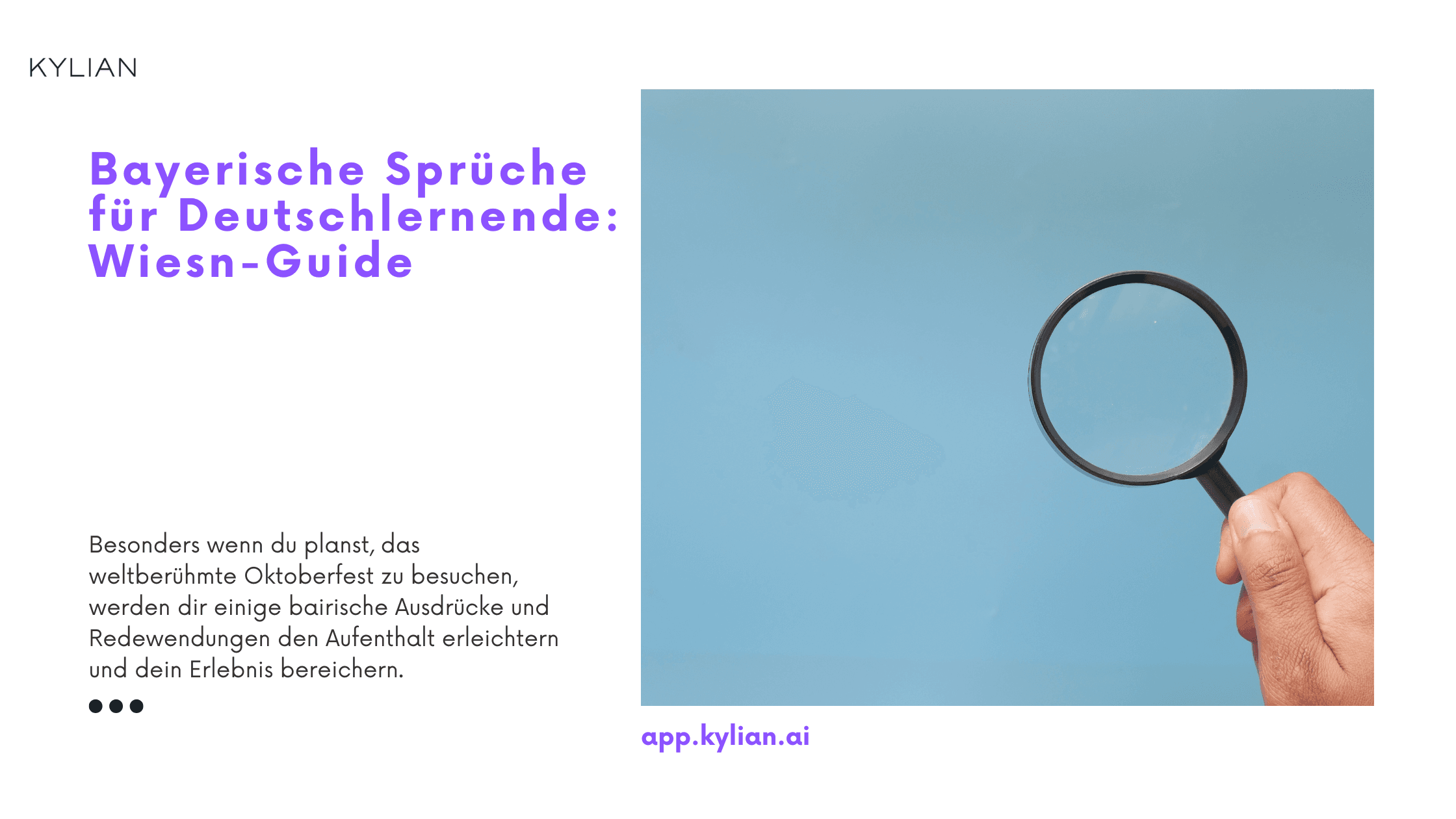 Bayerische Sprüche für Deutschlernende: Wiesn-Guide