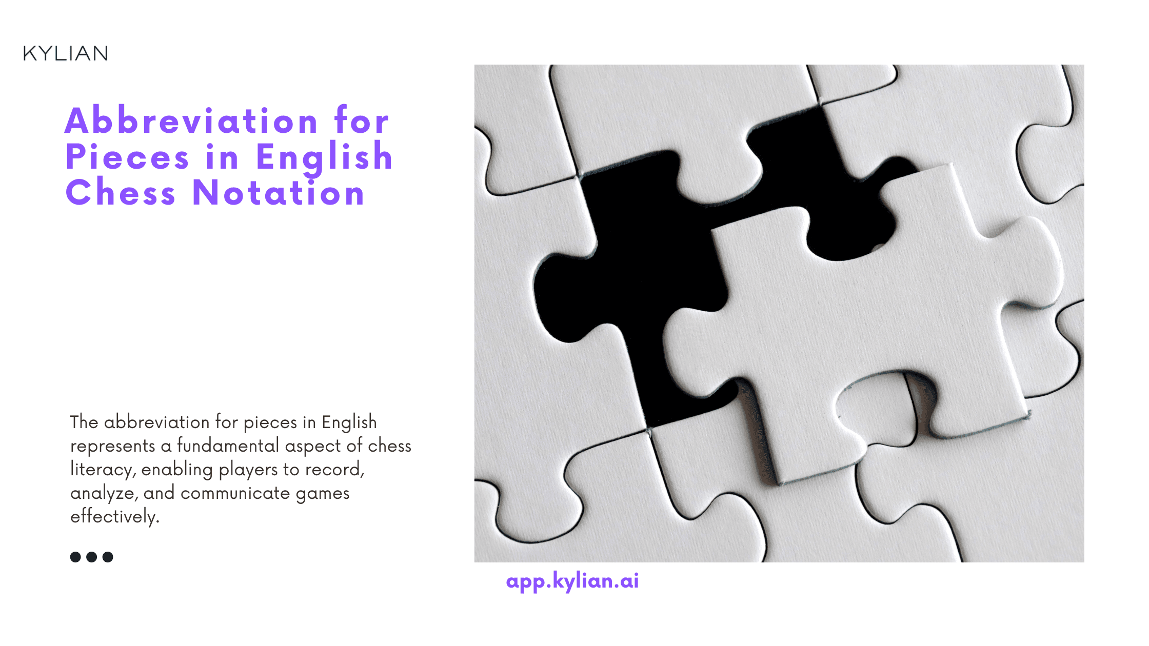 Abbreviation for Pieces in English Chess Notation