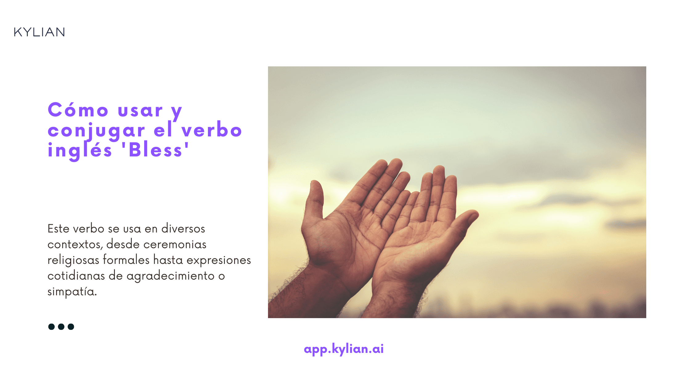 Cómo usar y conjugar el verbo inglés 'Bless'