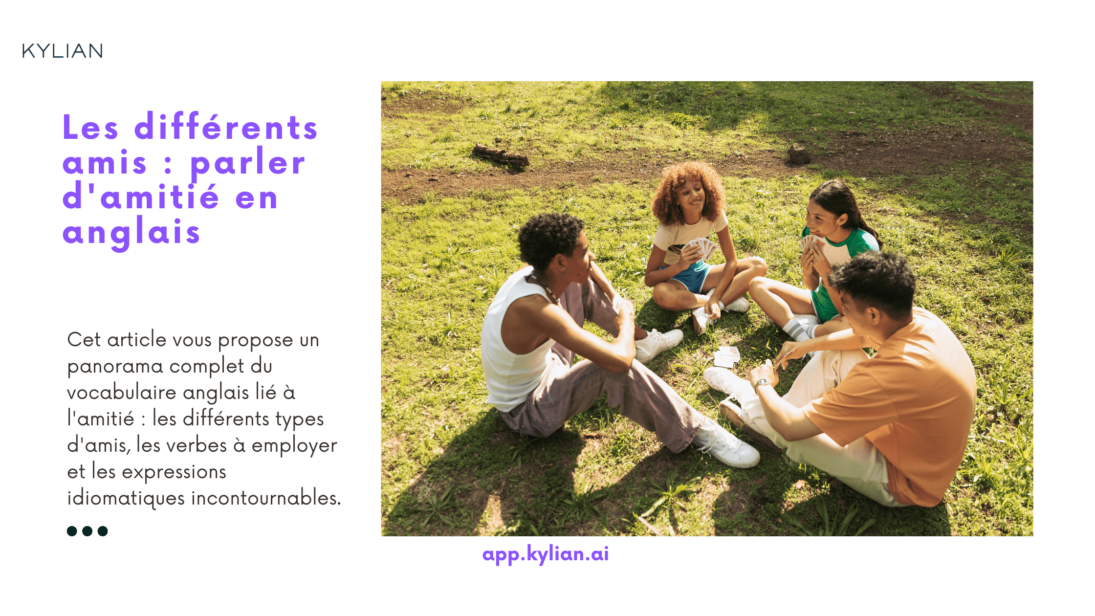 Les différents amis : parler d'amitié en anglais