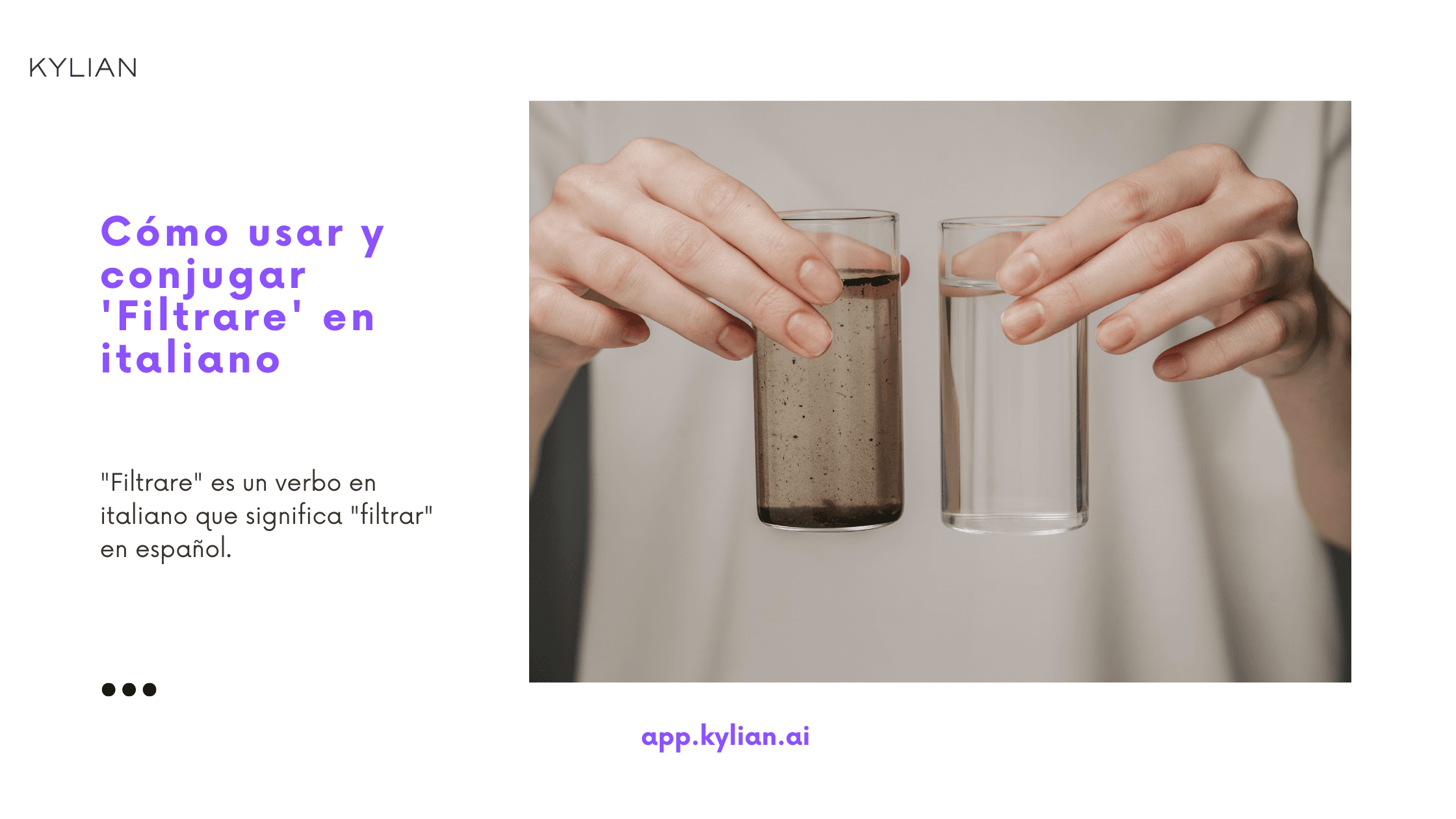 Cómo usar y conjugar 'Filtrare' en italiano