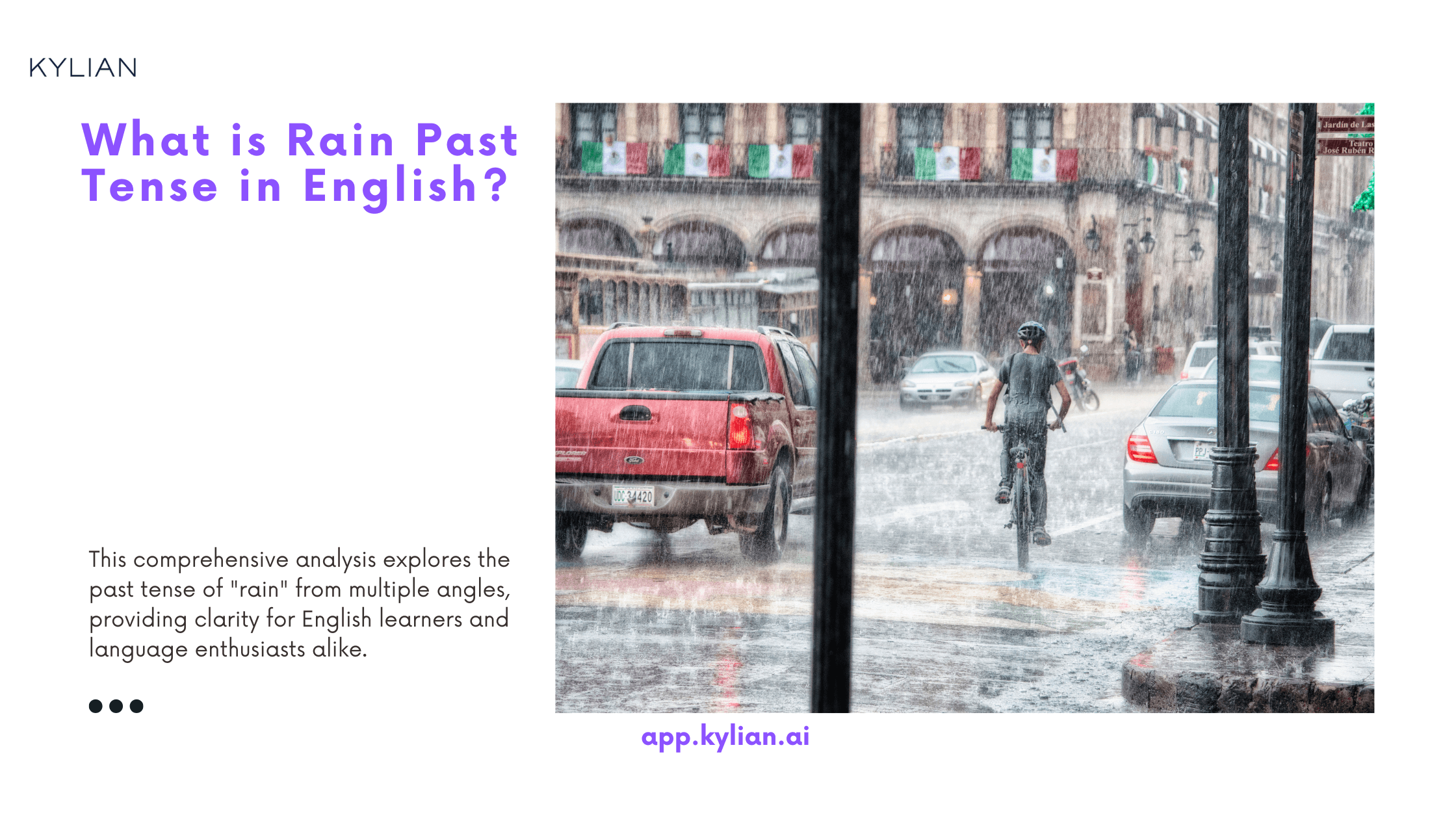 What is Rain Past Tense in English?