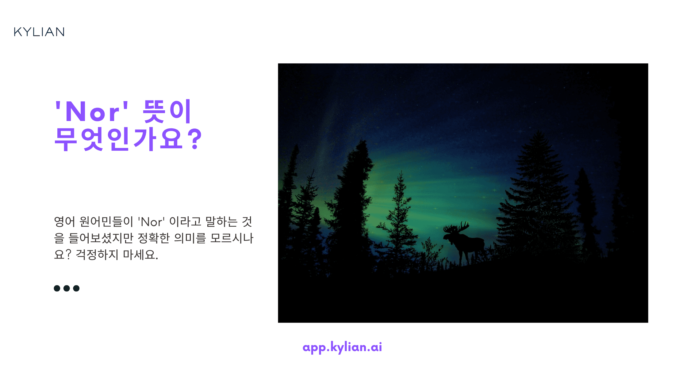 ‘Nor’는 무슨 뜻인가요?