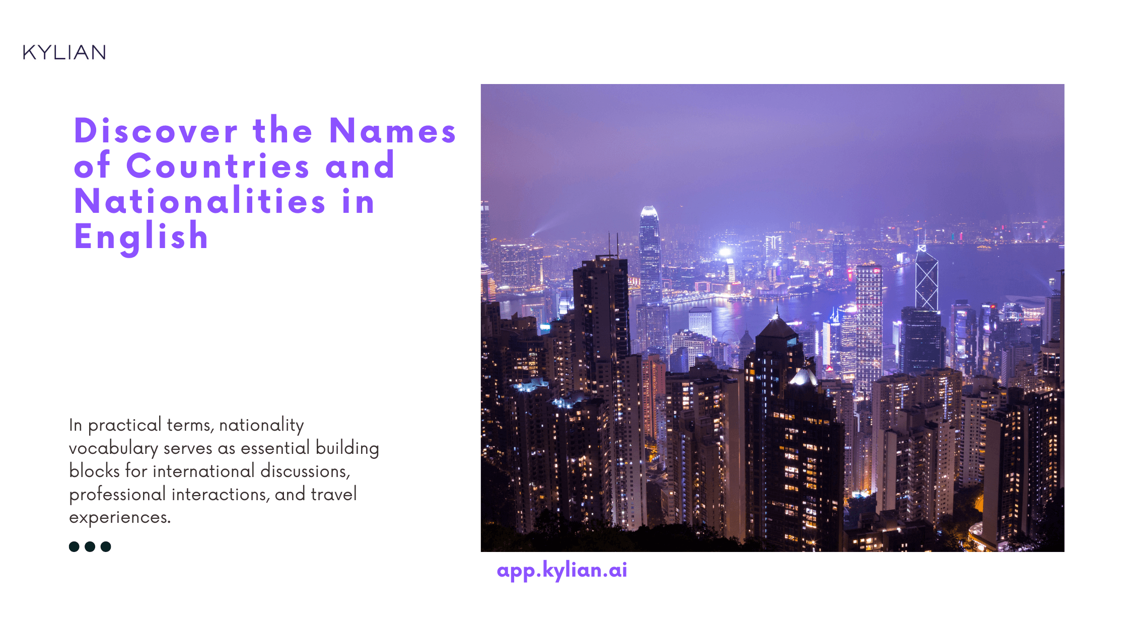 Discover the Names of Countries and Nationalities in English