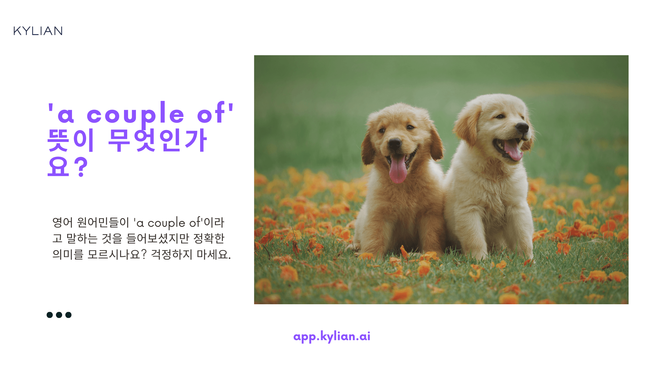 'a couple of'는 딱 2를 의미하는 건가요?