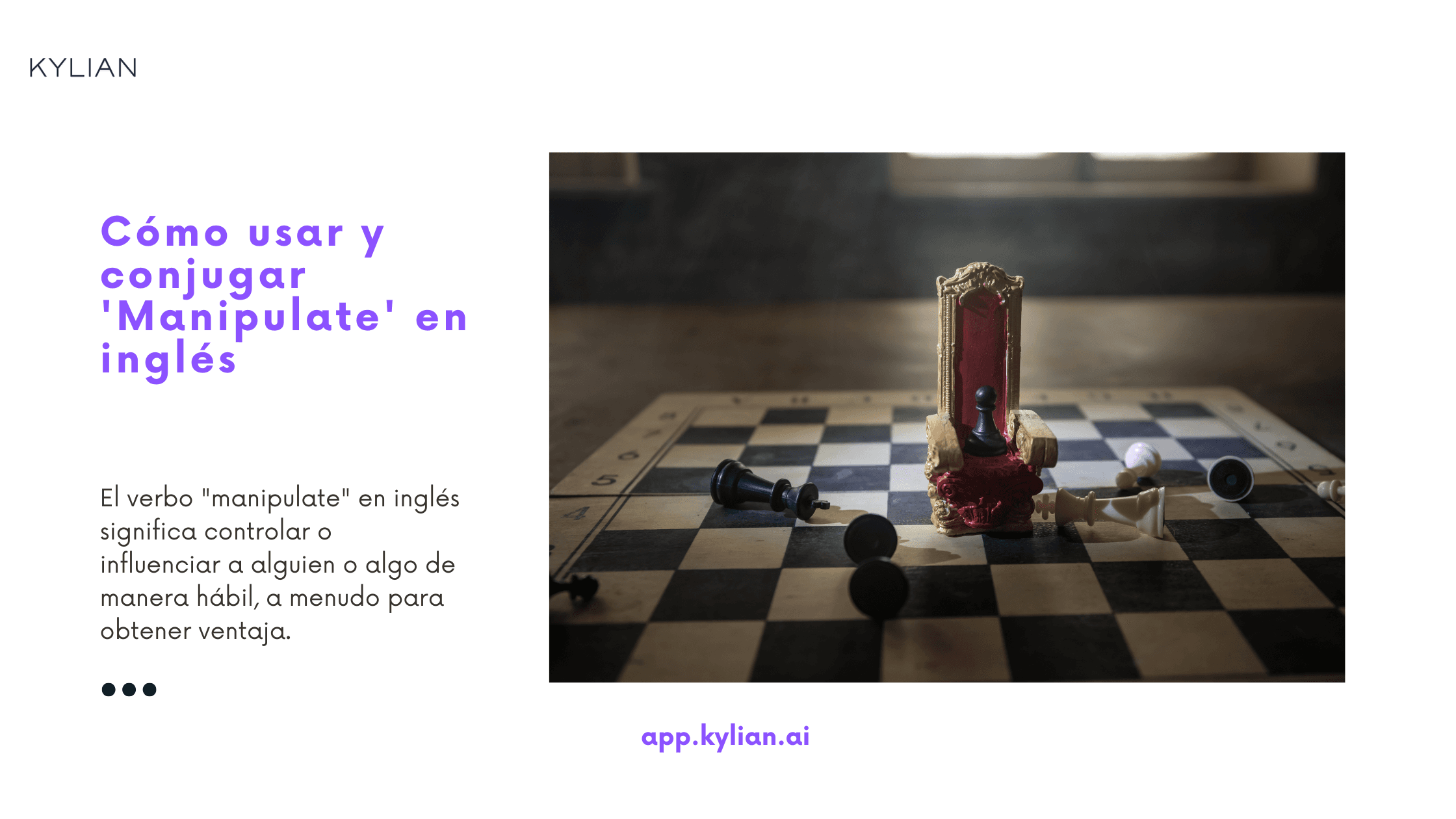 Cómo usar y conjugar 'Manipulate' en inglés