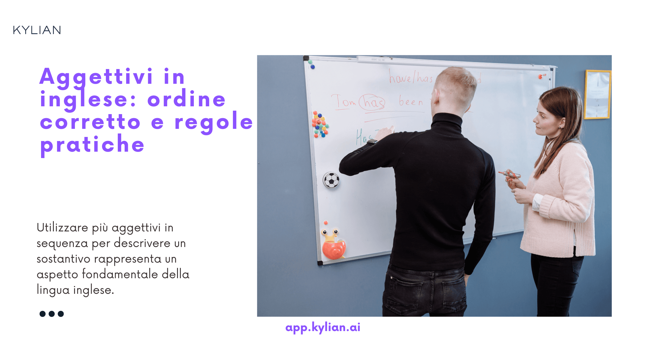 Aggettivi in inglese: ordine corretto e regole pratiche