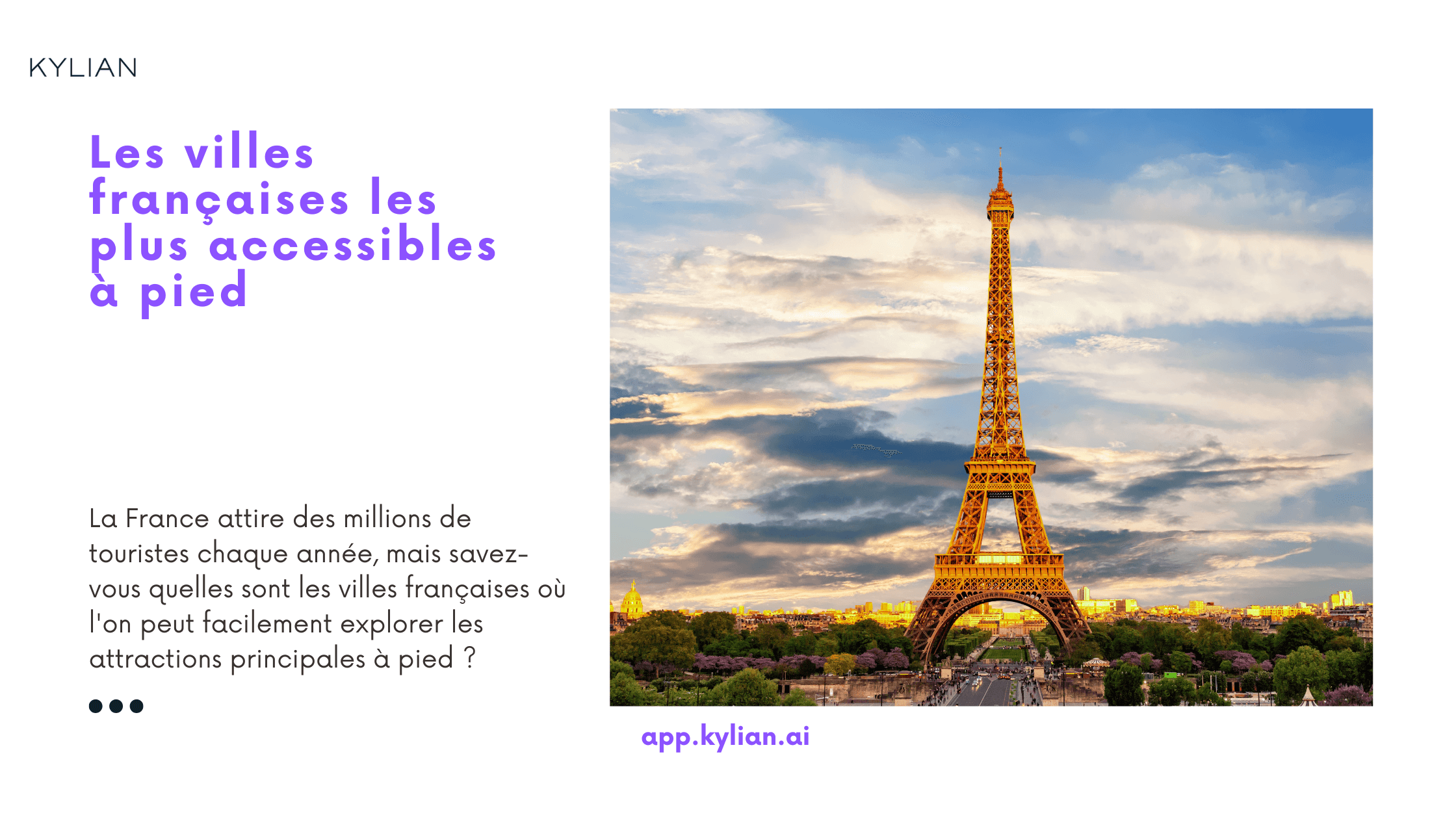 Les villes françaises les plus accessibles à pied