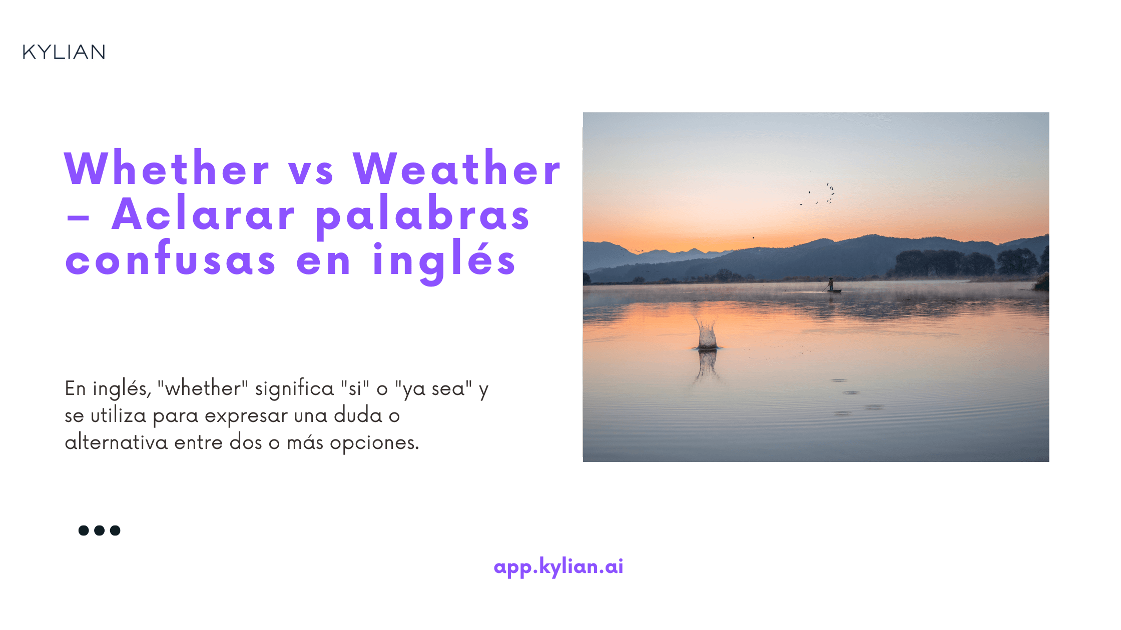 Whether vs Weather – Aclarar palabras confusas en inglés