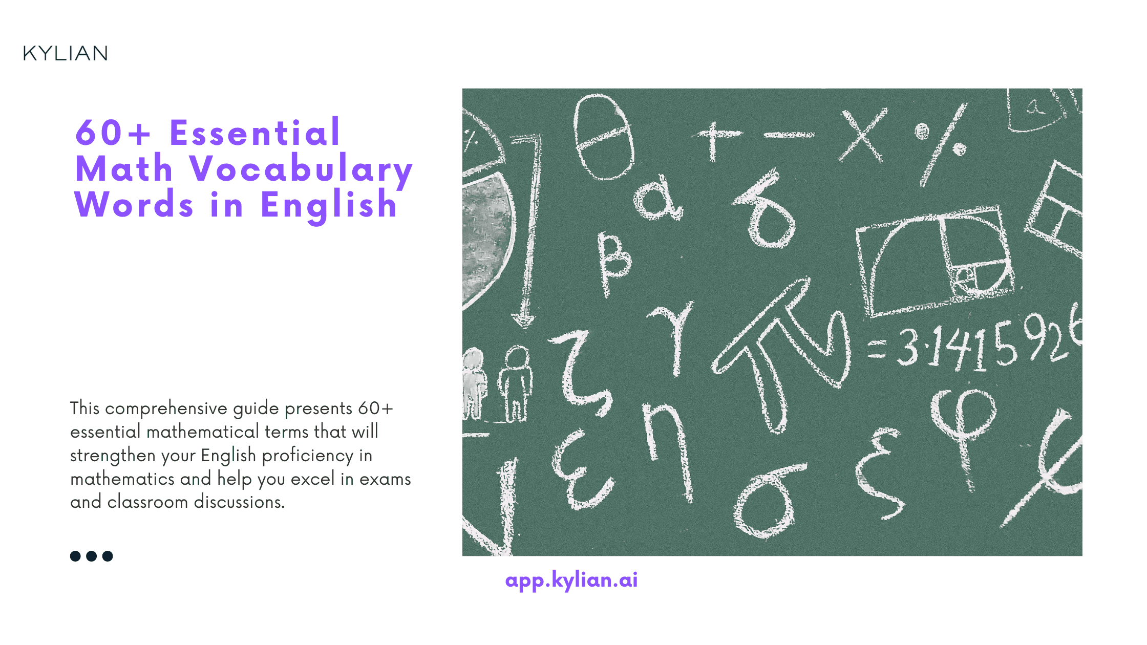 60+ Essential Math Vocabulary Words in English