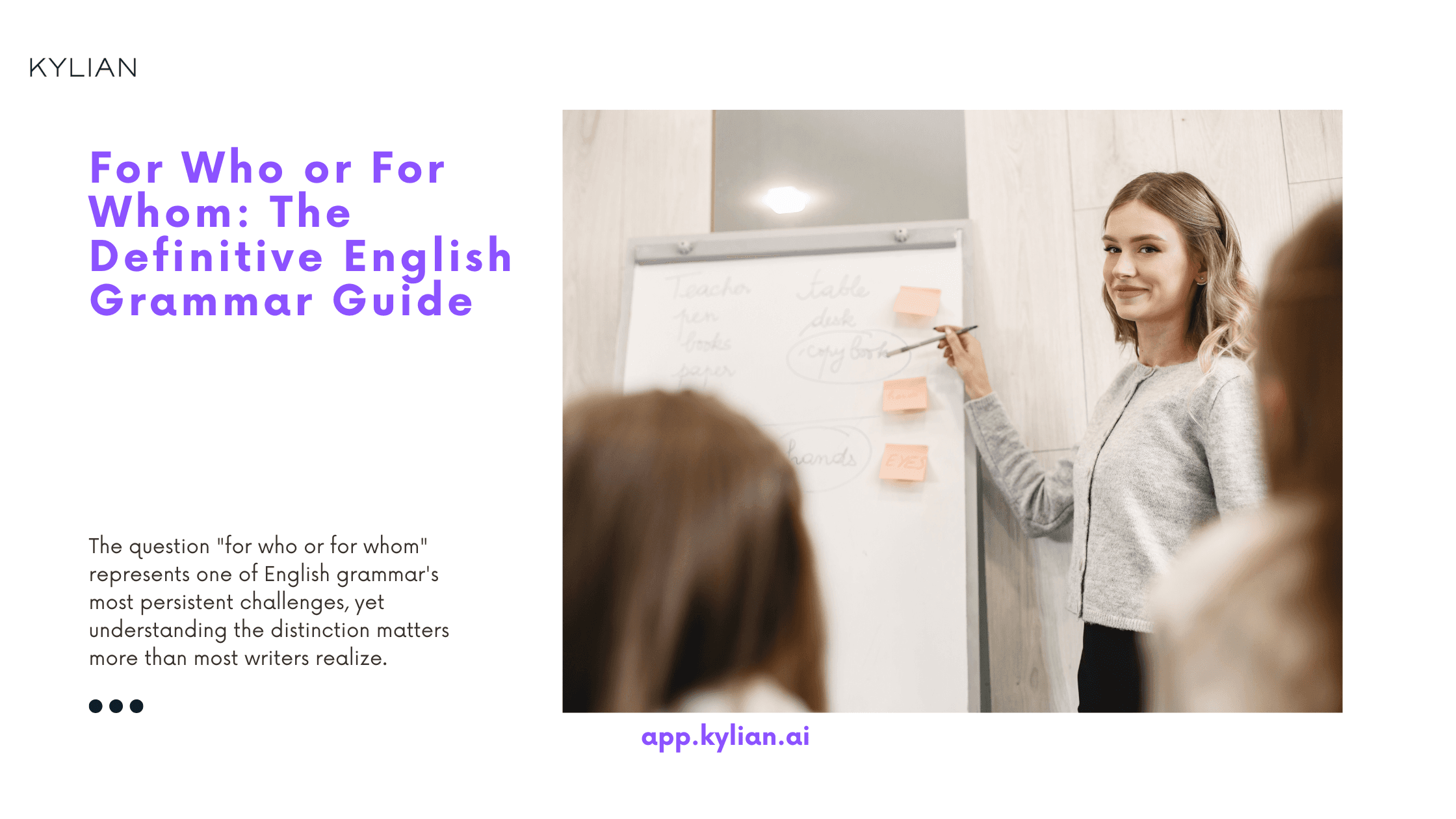 For Who or For Whom: The Definitive English Grammar Guide