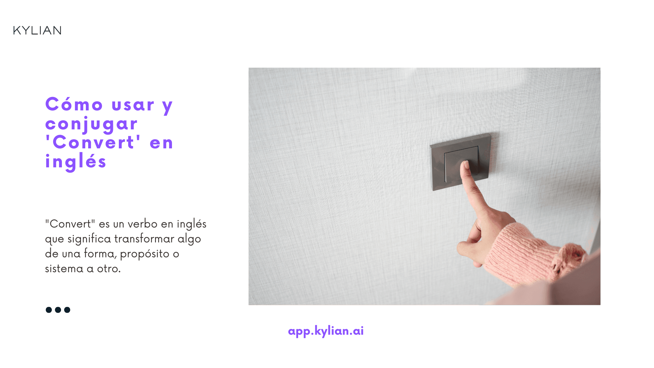 Cómo usar y conjugar 'Convert' en inglés