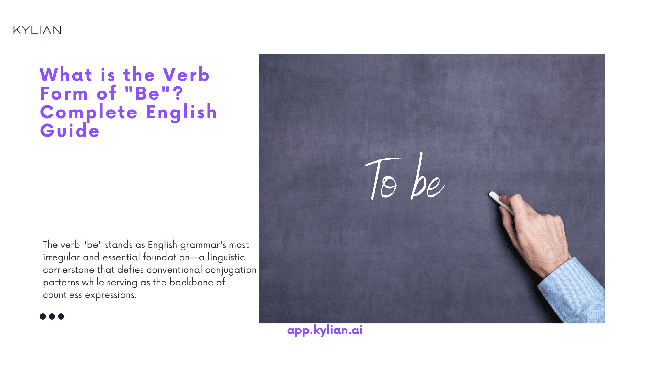 What is the Verb Form of "Be"? Complete English Guide