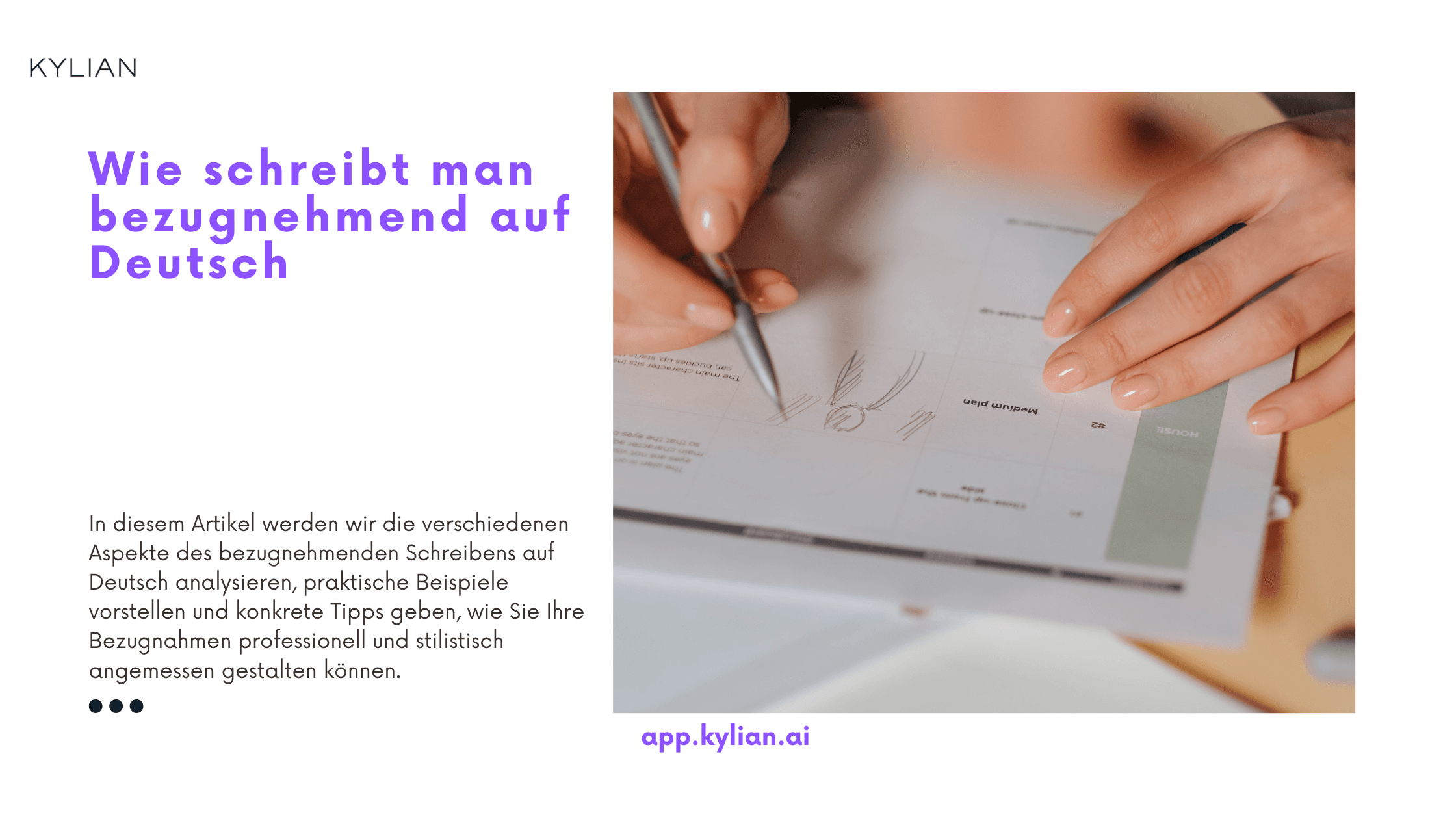 Wie schreibt man bezugnehmend auf Deutsch