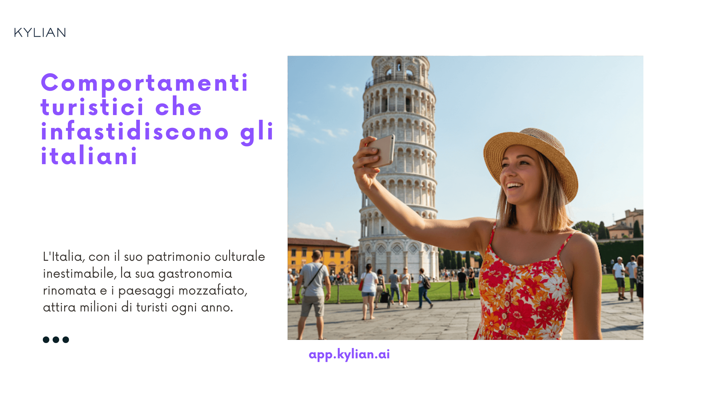 Comportamenti turistici che infastidiscono gli italiani