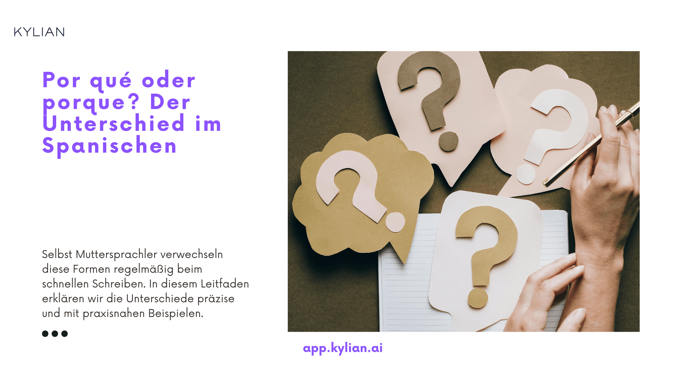 Por qué oder porque? Der Unterschied im Spanischen