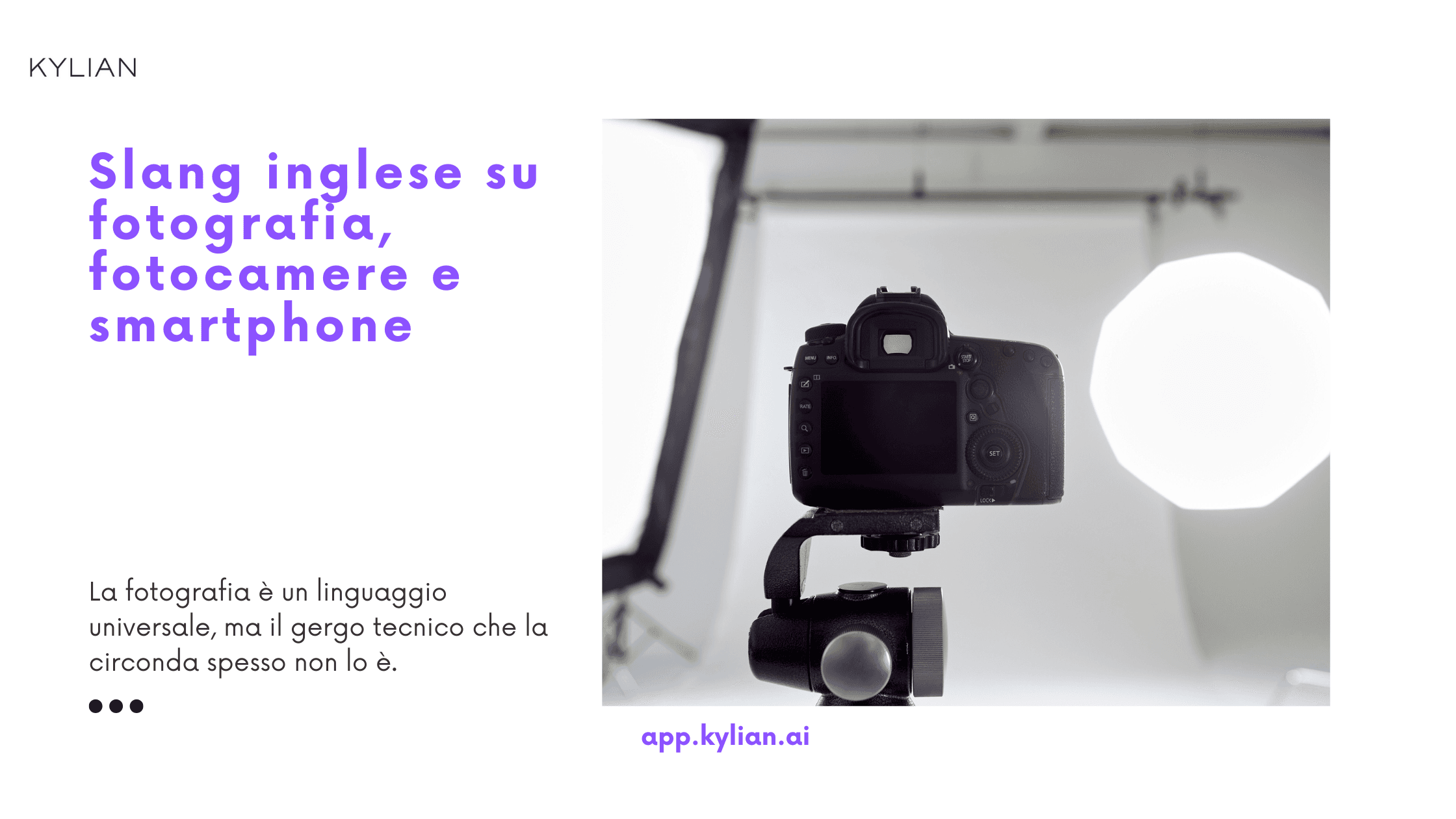 Slang inglese su fotografia, fotocamere e smartphone