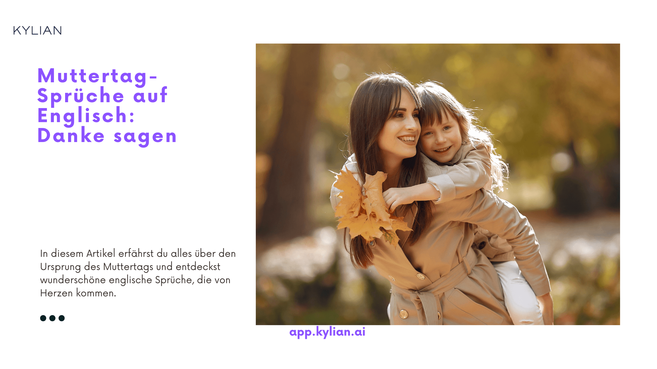 Muttertag-Sprüche auf Englisch: Danke sagen