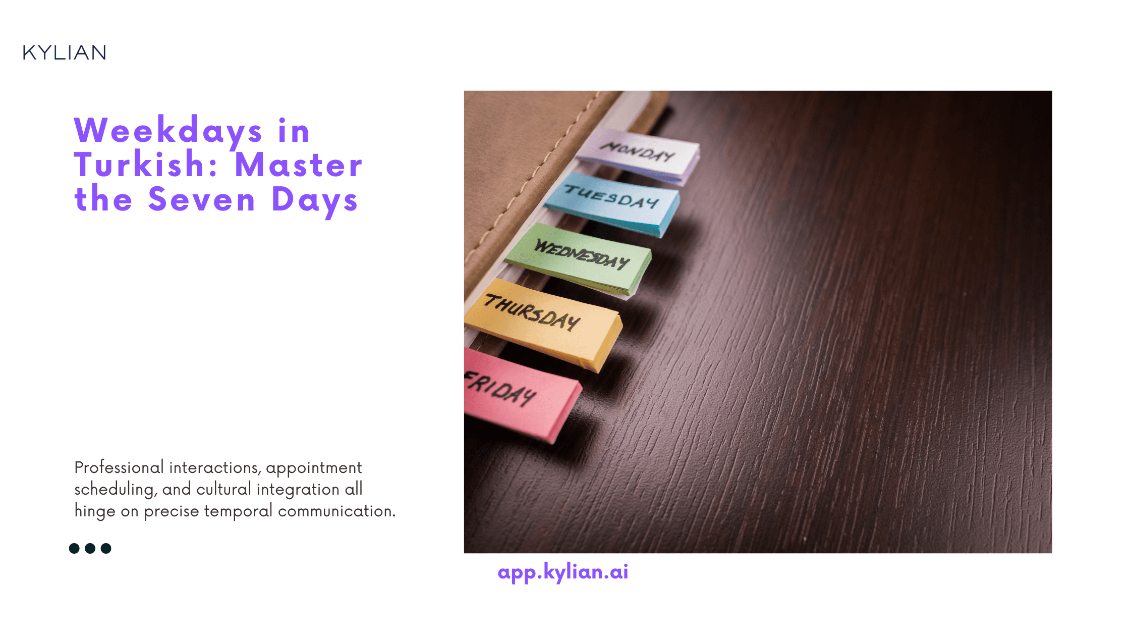 Weekdays in Turkish: Master the Seven Days