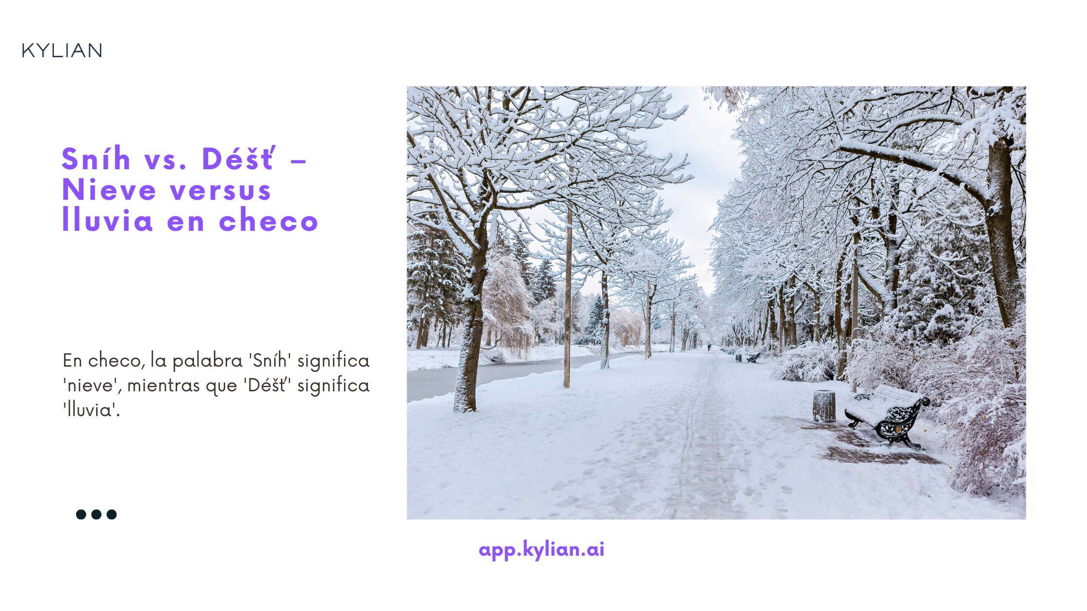 Sníh vs. Déšť – Nieve versus lluvia en checo