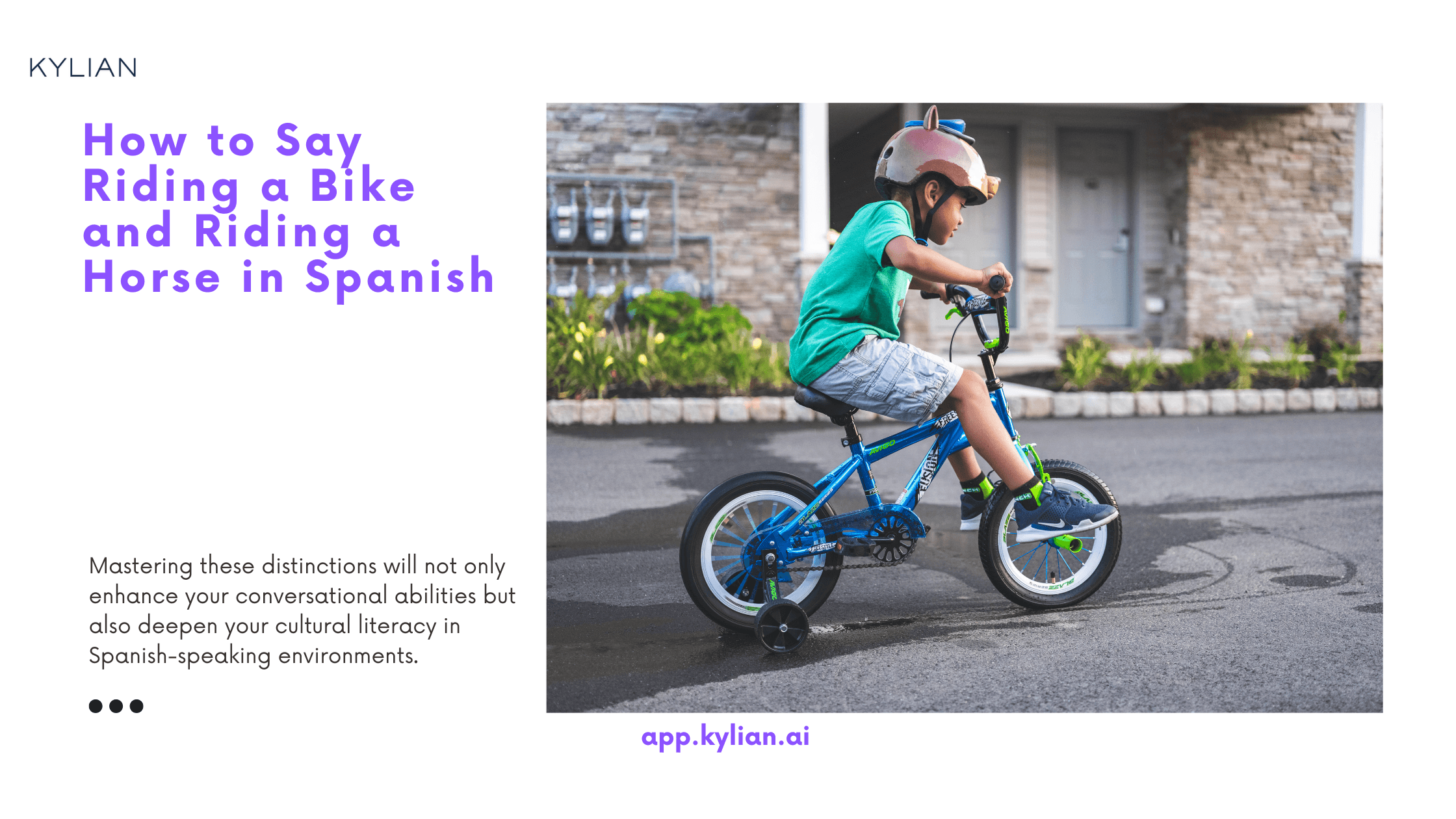 How to Say Riding a Bike and Riding a Horse in Spanish