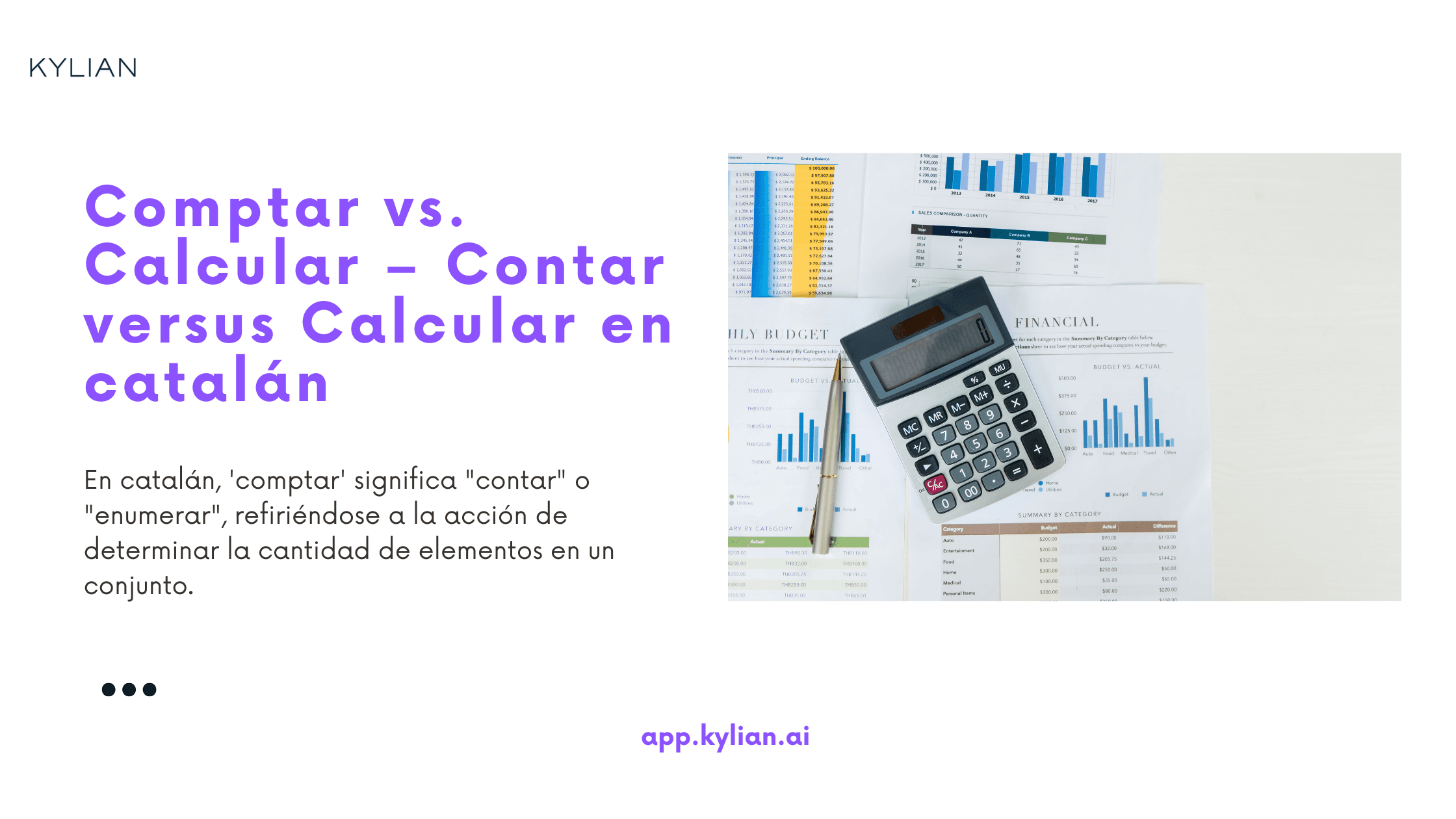 Comptar vs. Calcular – Contar versus Calcular en catalán