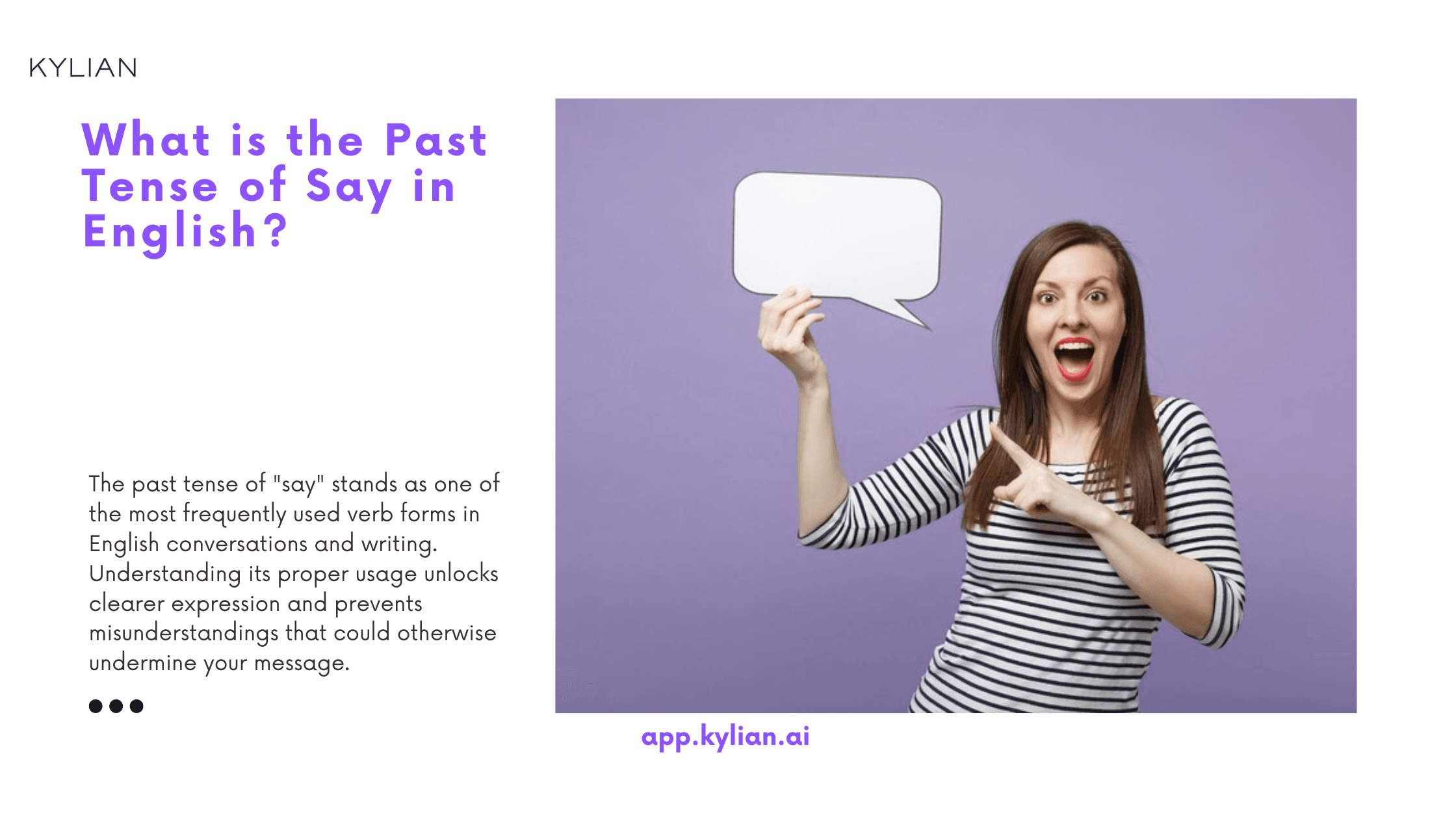 What is the Past Tense of Say in English?