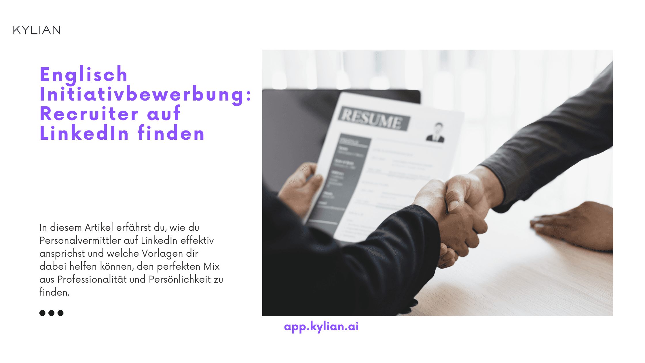 Englisch Initiativbewerbung: Recruiter auf LinkedIn finden
