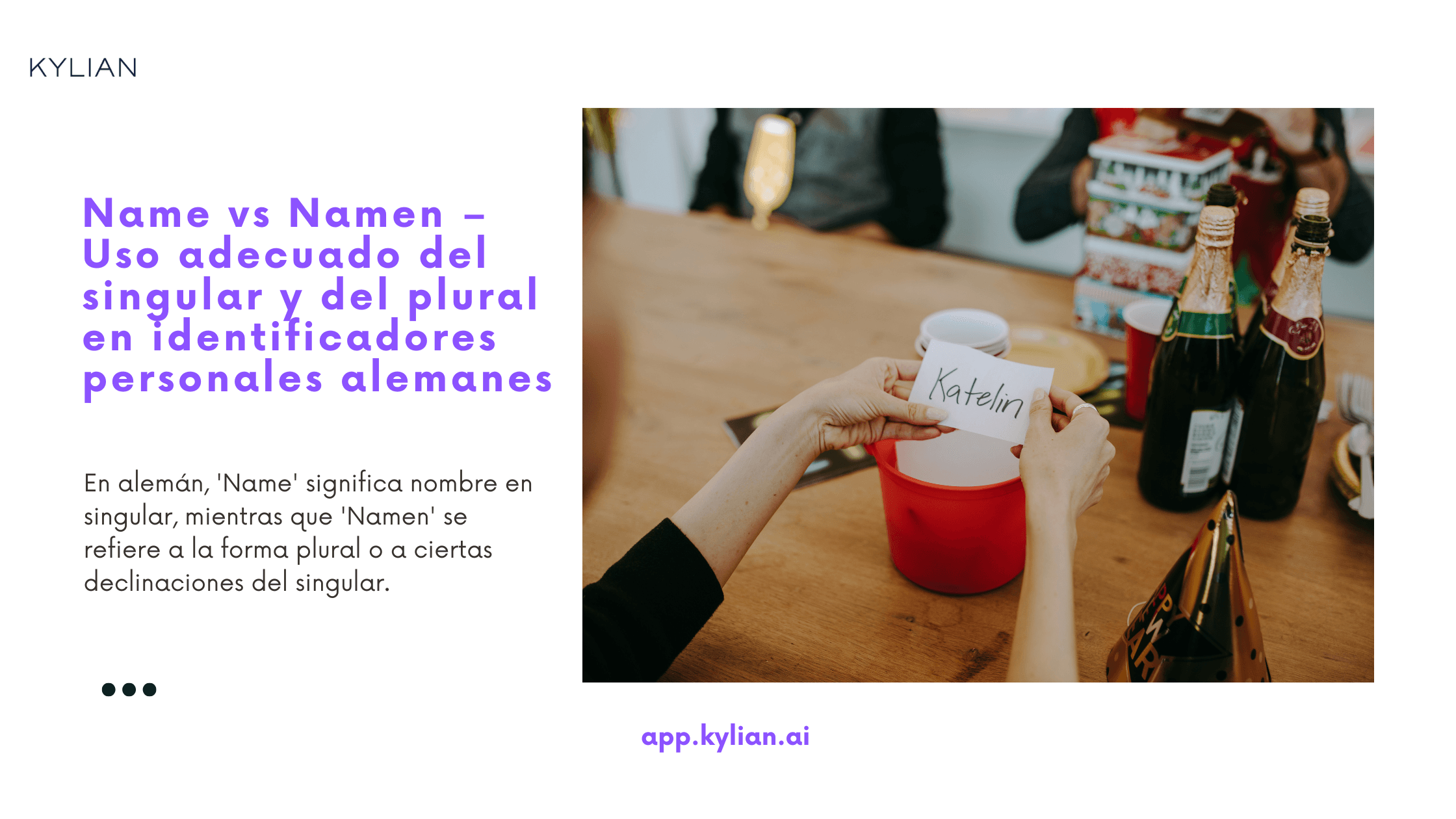 Name vs Namen – Uso adecuado del singular y del plural en identificadores personales alemanes