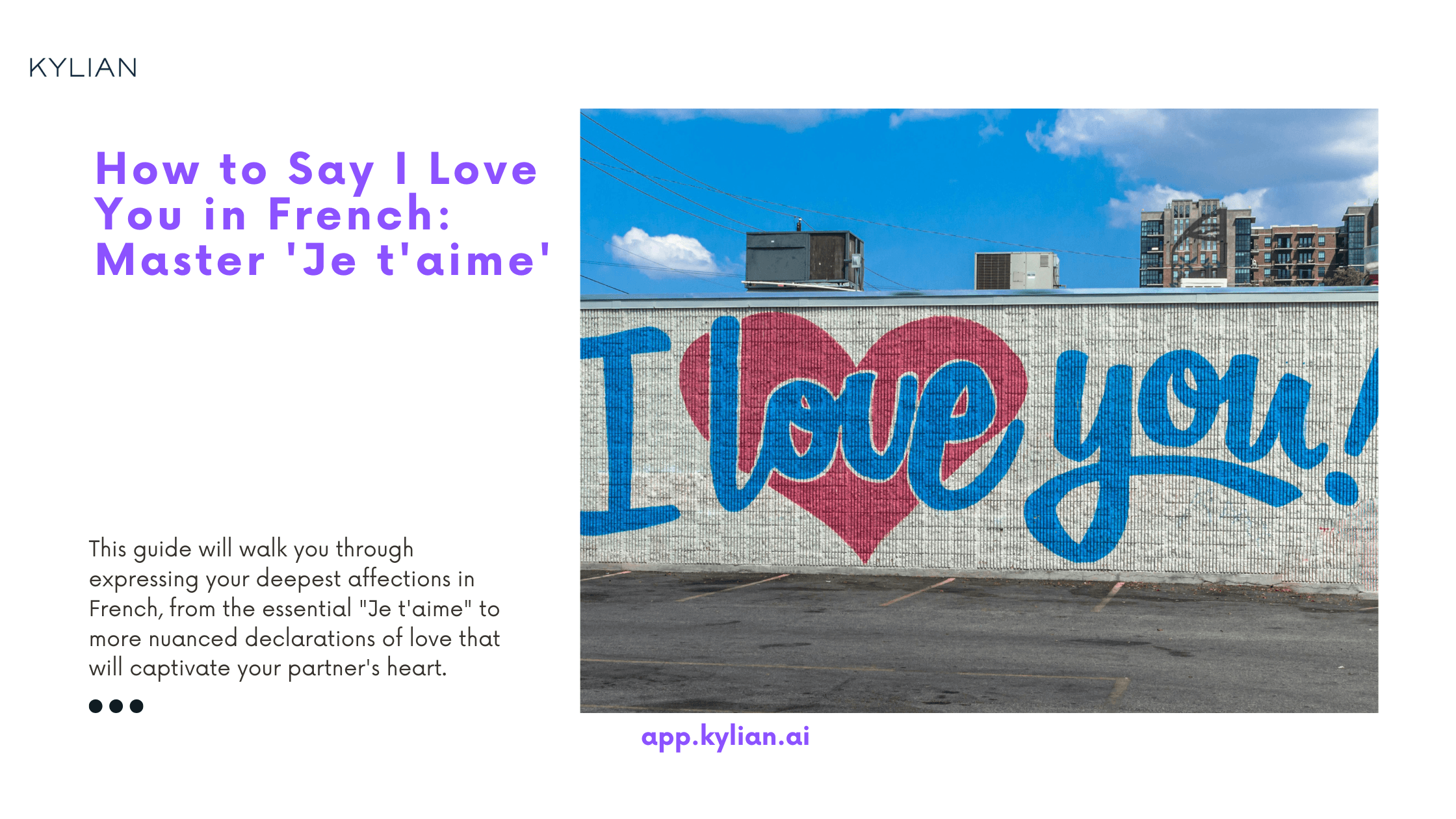 How to Say I Love You in French: Master 'Je t'aime'