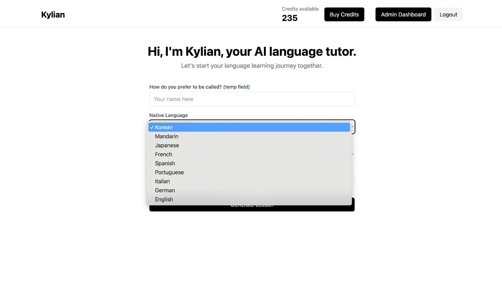 apprenez des langues étrangères avec Kylian