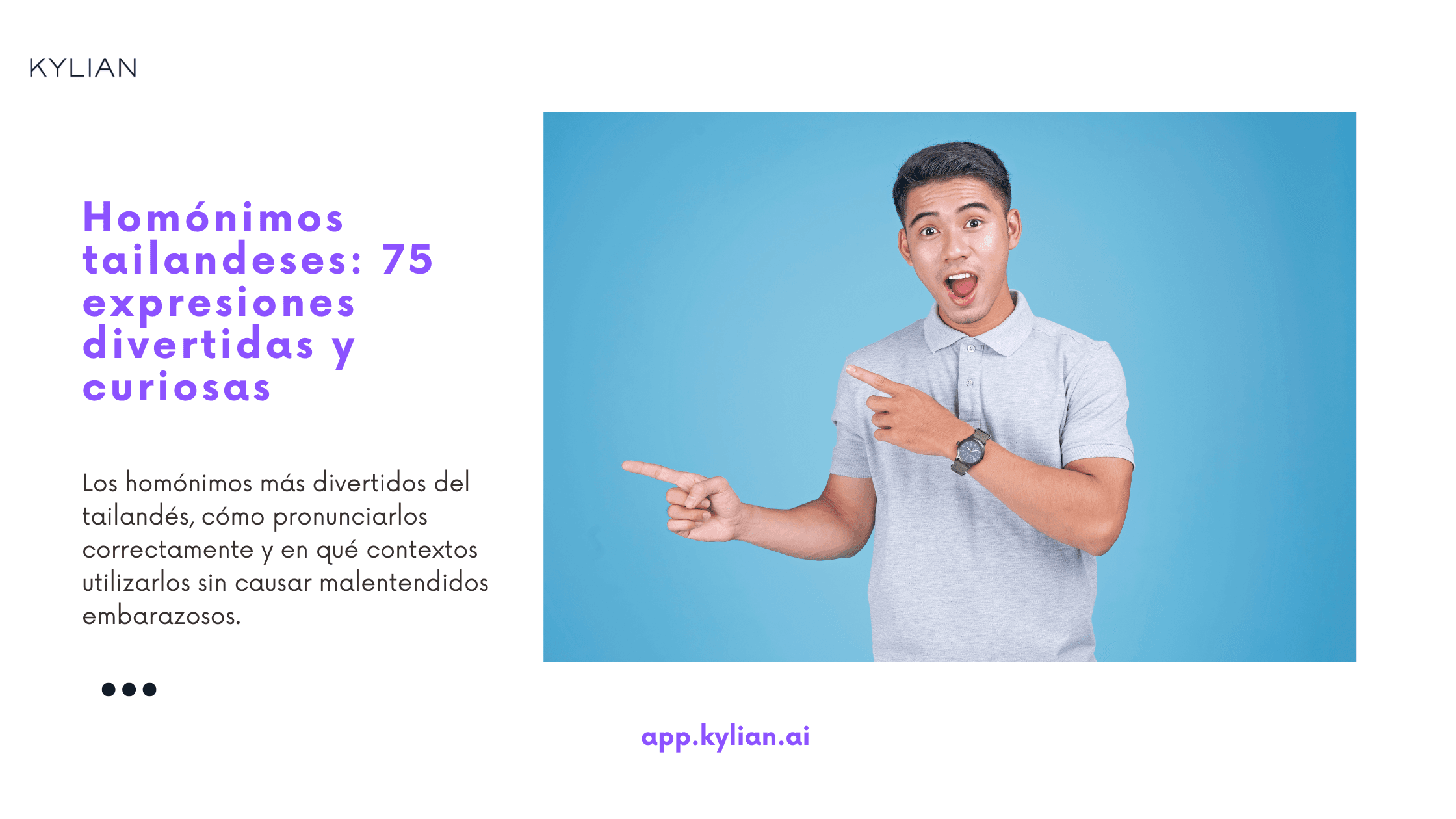 Homónimos tailandeses: 75 expresiones divertidas y curiosas