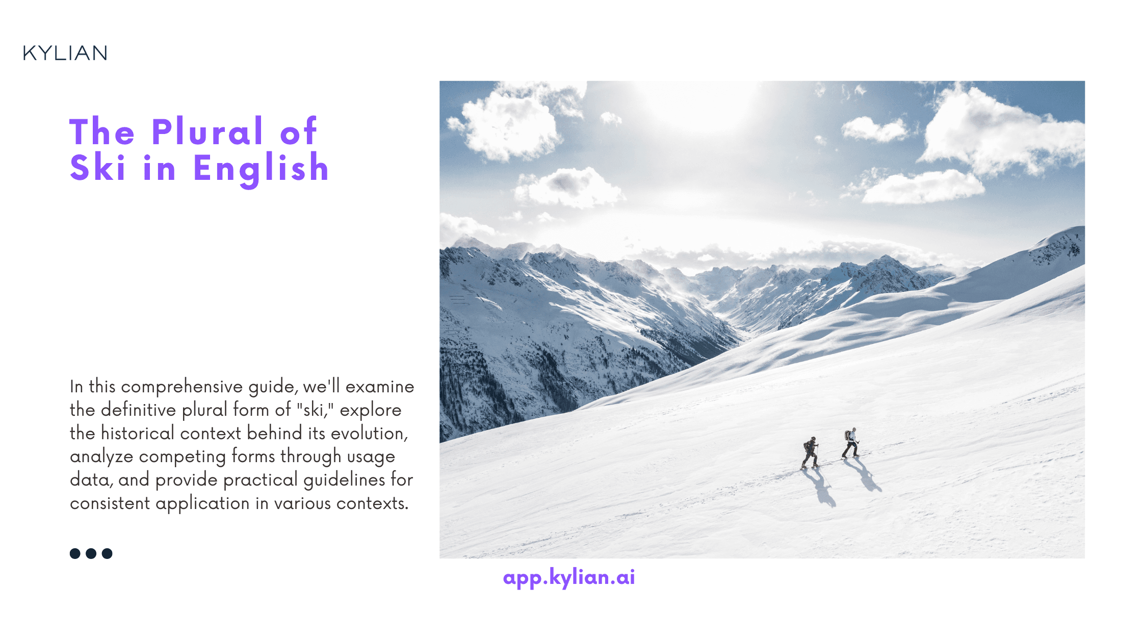 The Plural of Ski in English