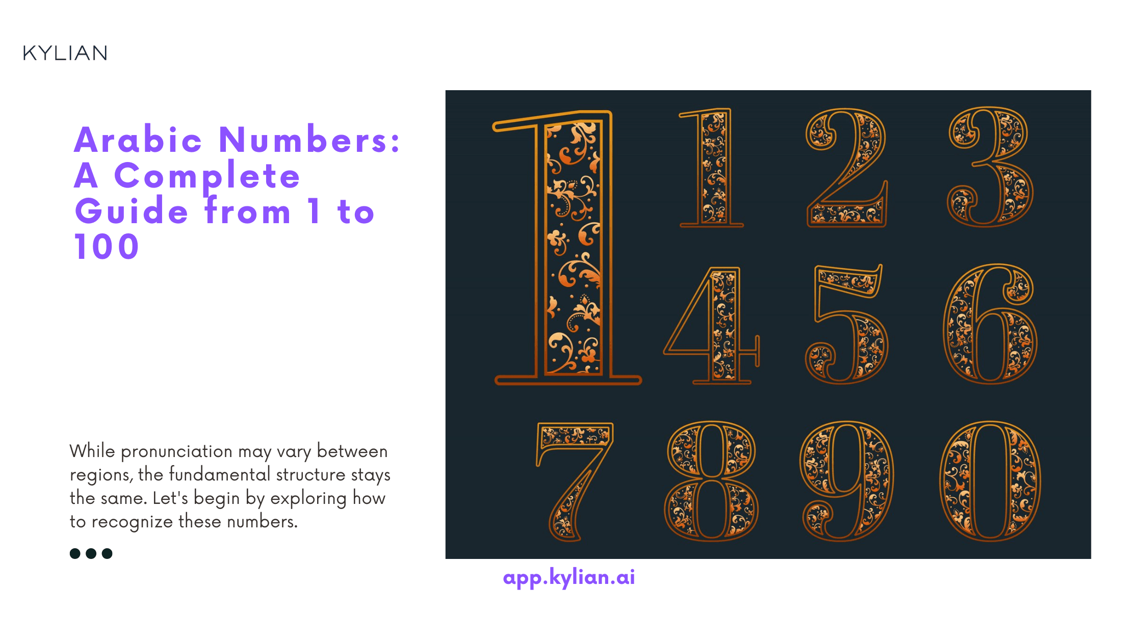 Arabic Numbers: A Complete Guide from 1 to 100