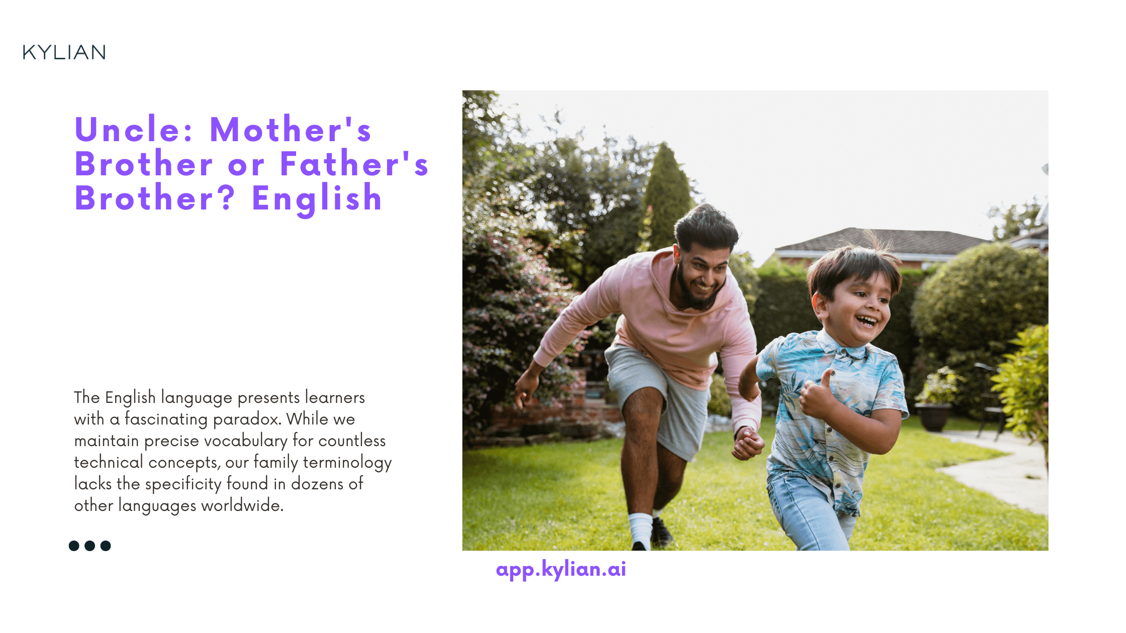 Uncle: Mother's Brother or Father's Brother? English