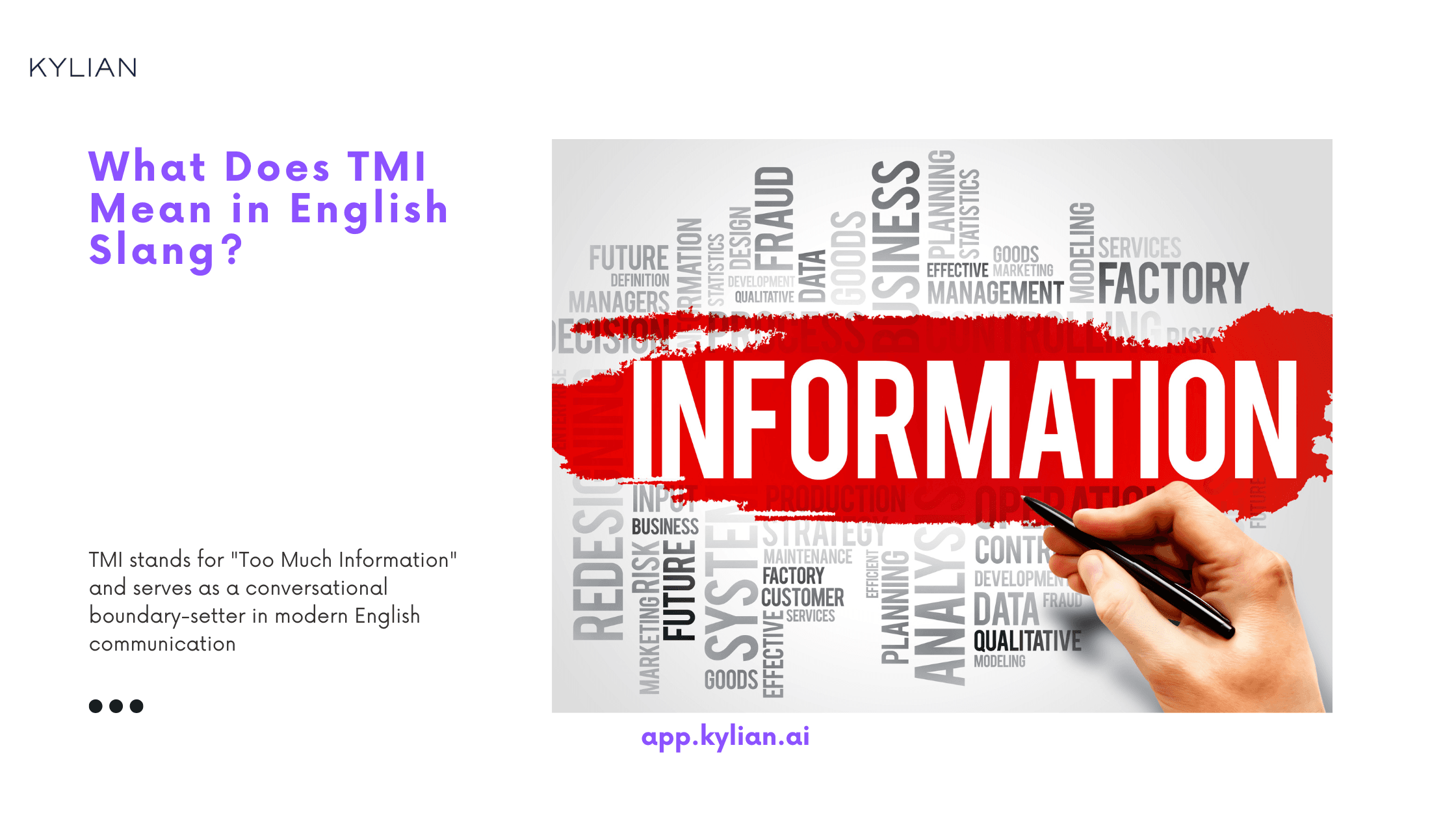 What Does TMI Mean in English Slang?