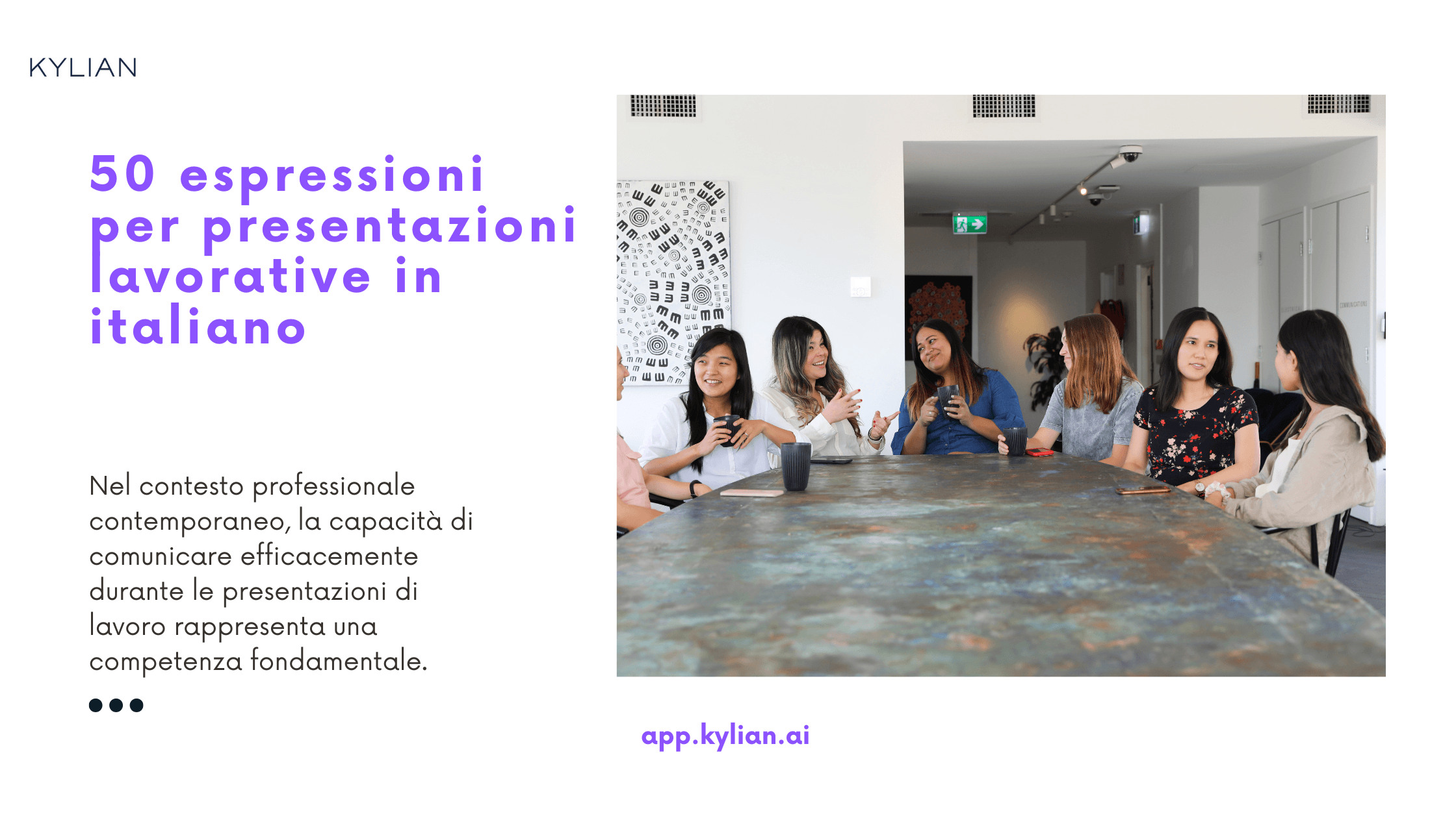 50 espressioni per presentazioni lavorative in italiano