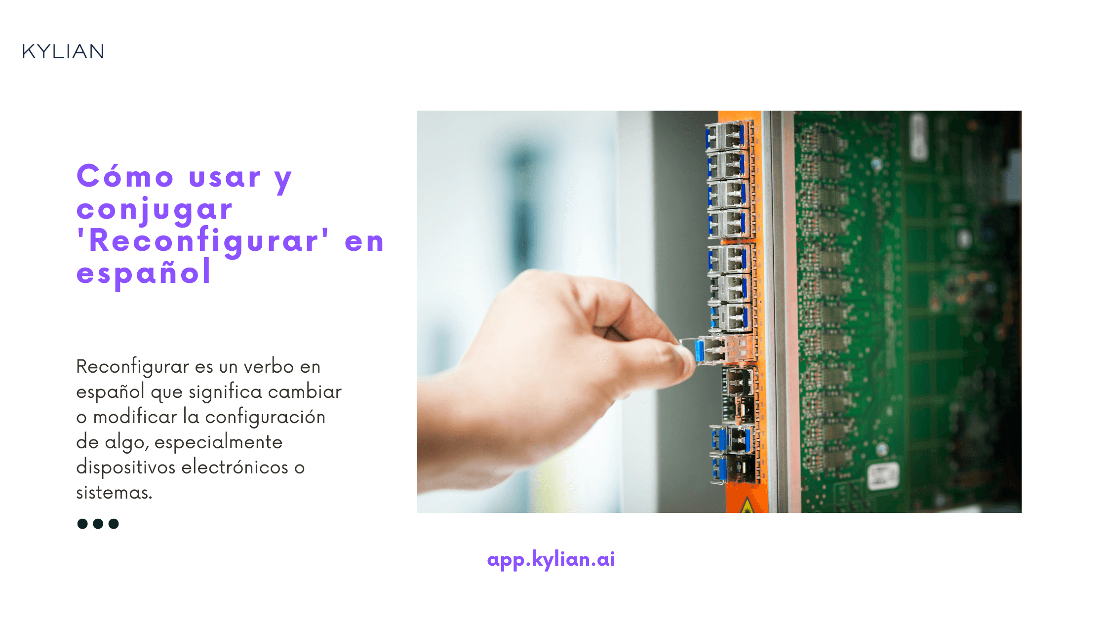 Cómo usar y conjugar 'Reconfigurar' en español