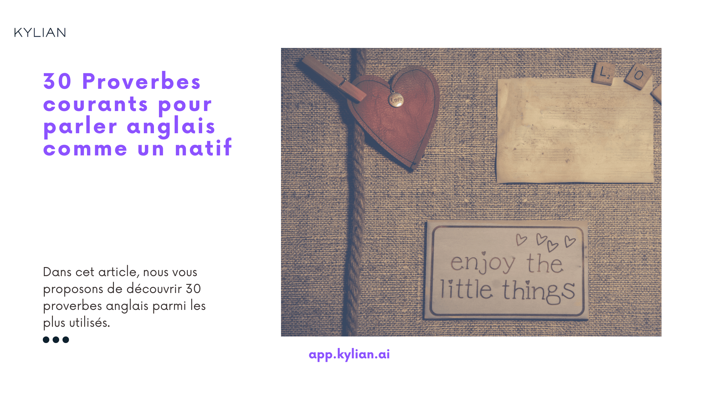 30 Proverbes courants pour parler anglais comme un natif