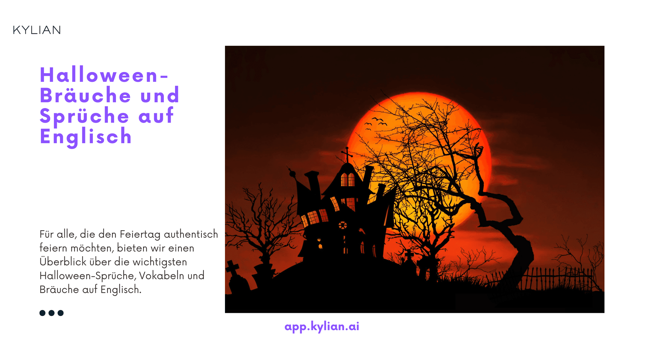 Halloween-Bräuche und Sprüche auf Englisch