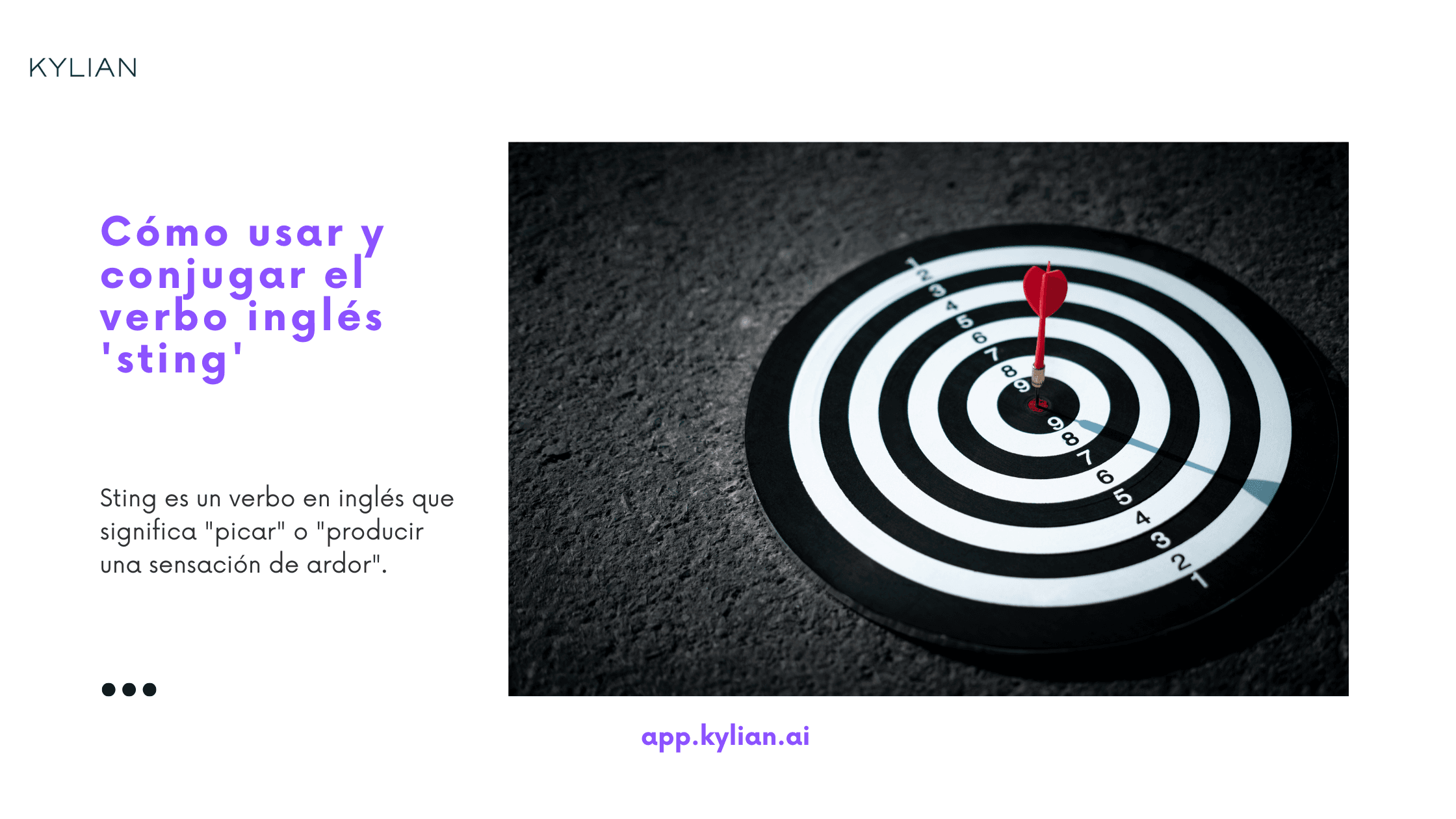 Cómo usar y conjugar el verbo inglés 'sting'